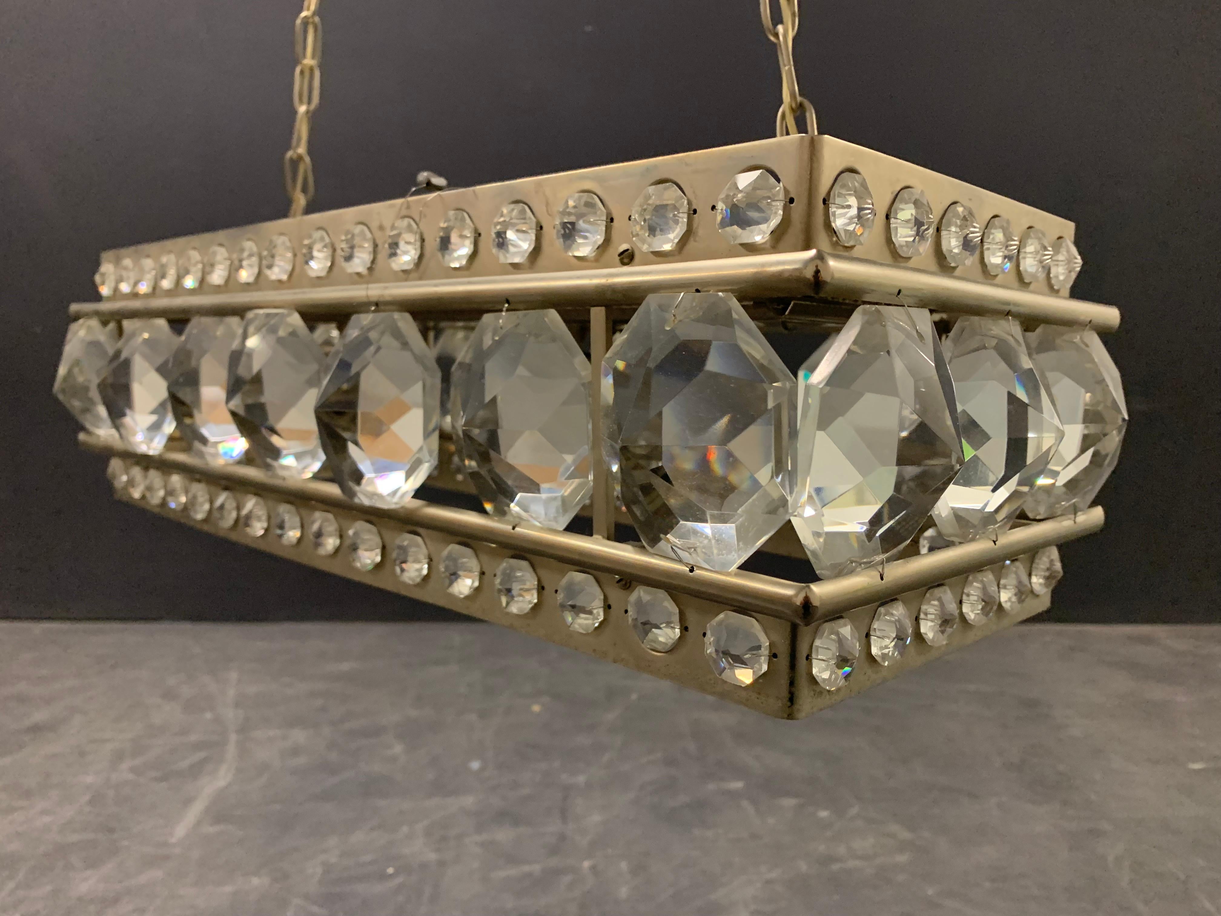 Amazing Crystal Ceiling Lamp Nos For Sale 7