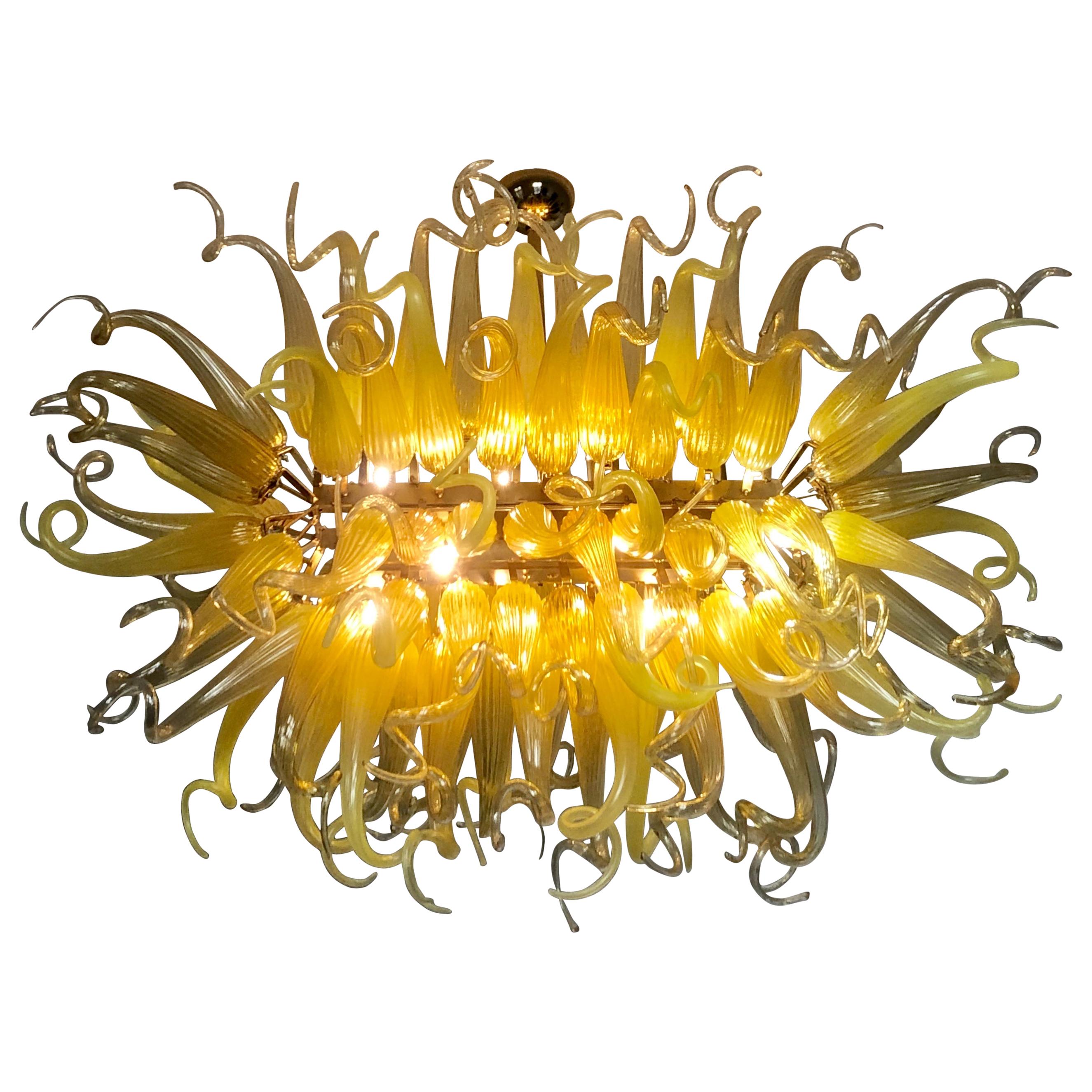 Amazing Dale Chihuly Style Murano Glass Chandelier, Late 20th Century
