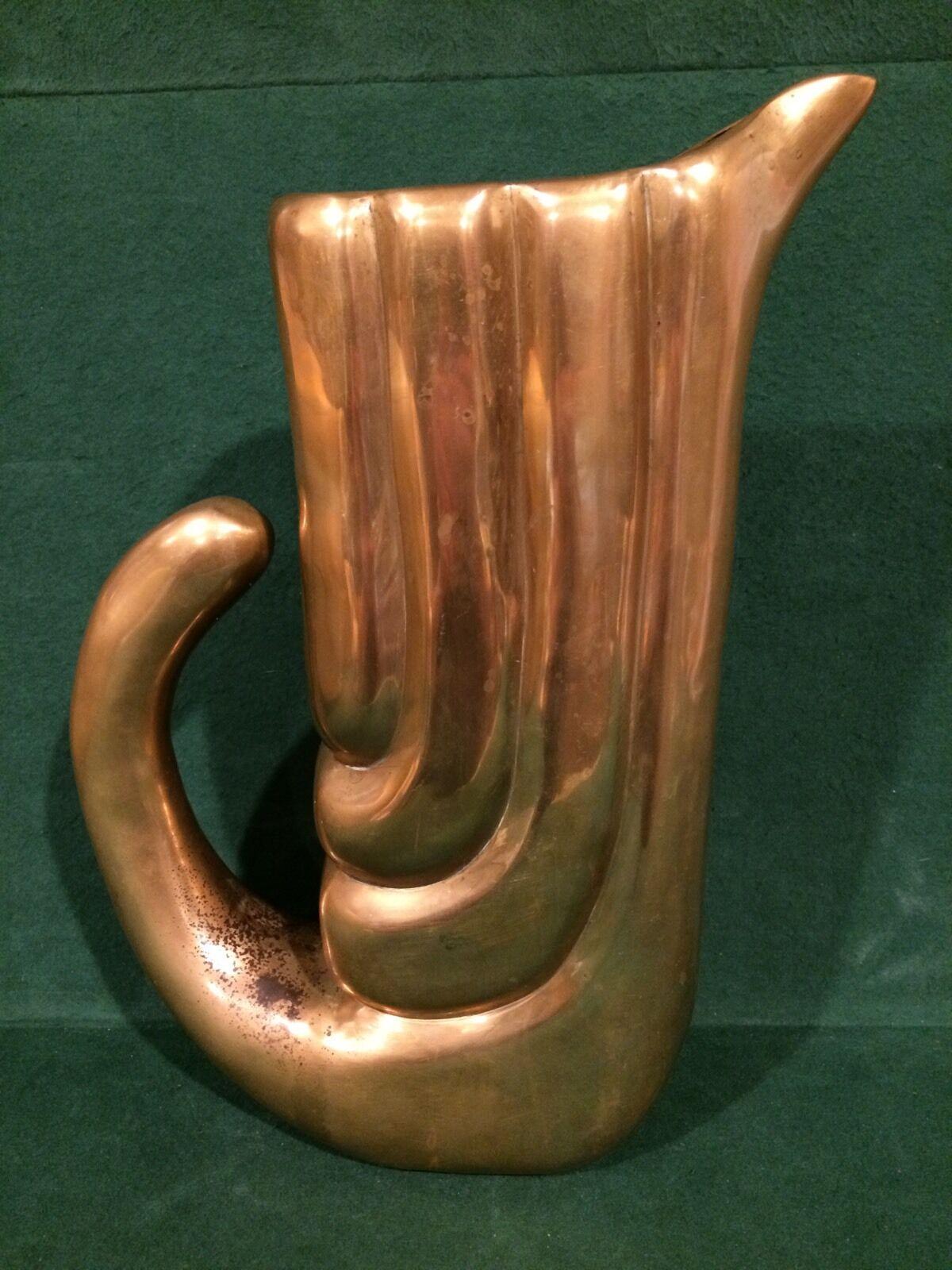 Amazing Deco Brass Pitcher by Dara International In Good Condition In Los Angeles, CA