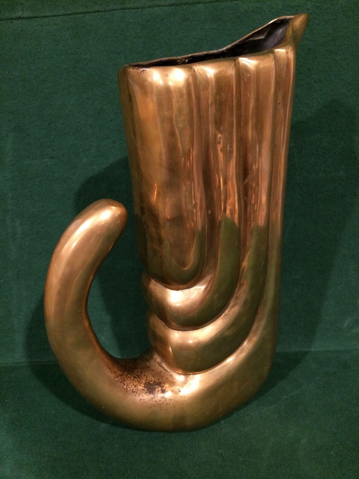 Mid-20th Century Amazing Deco Brass Pitcher by Dara International