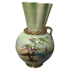 Amazing Decorative ceramic vase decorated with Landscapes. Italy 2000