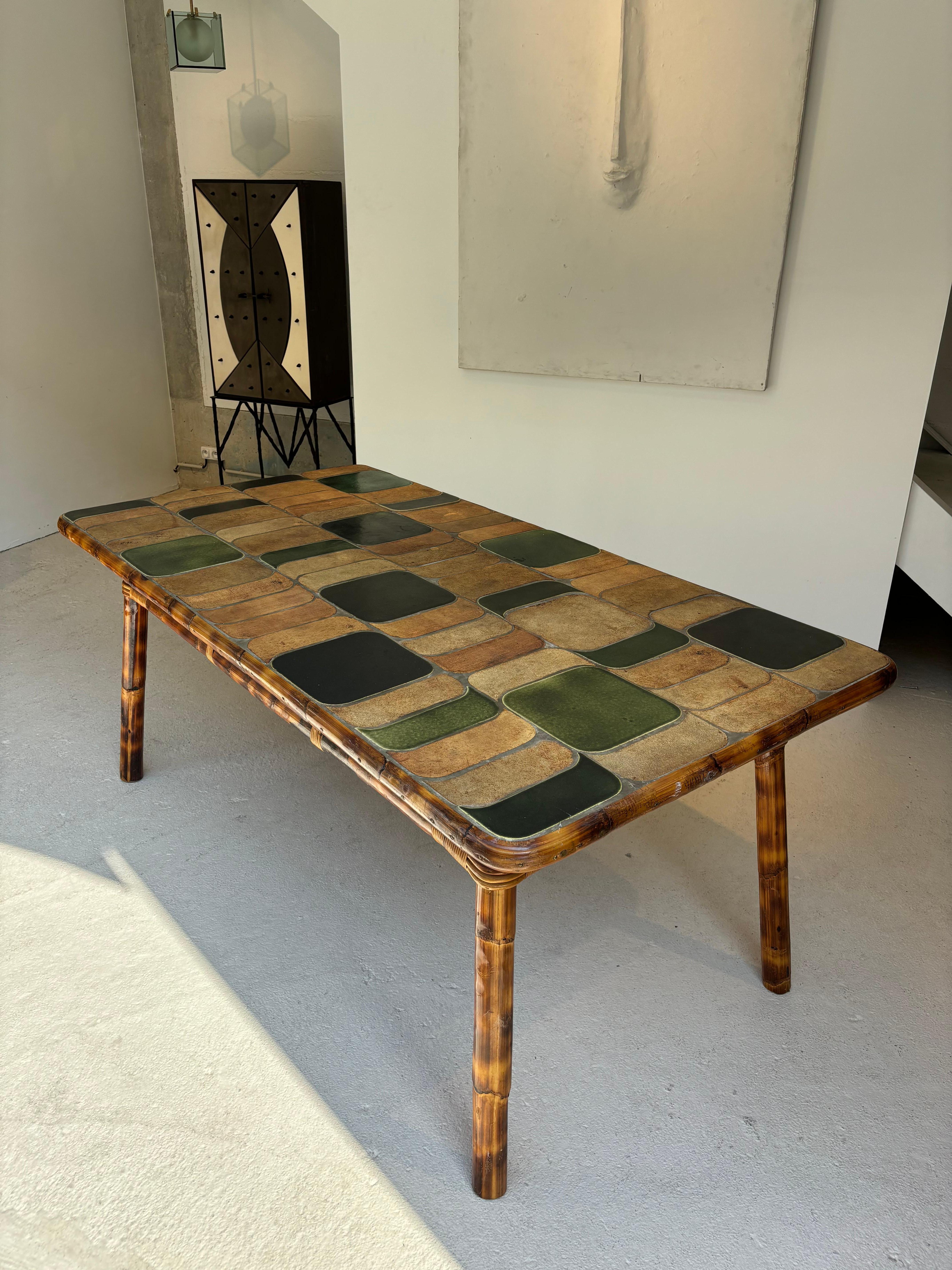 Amazing shogun Dining  table by Capron and Audoux Minet probably Special order im Angebot 15