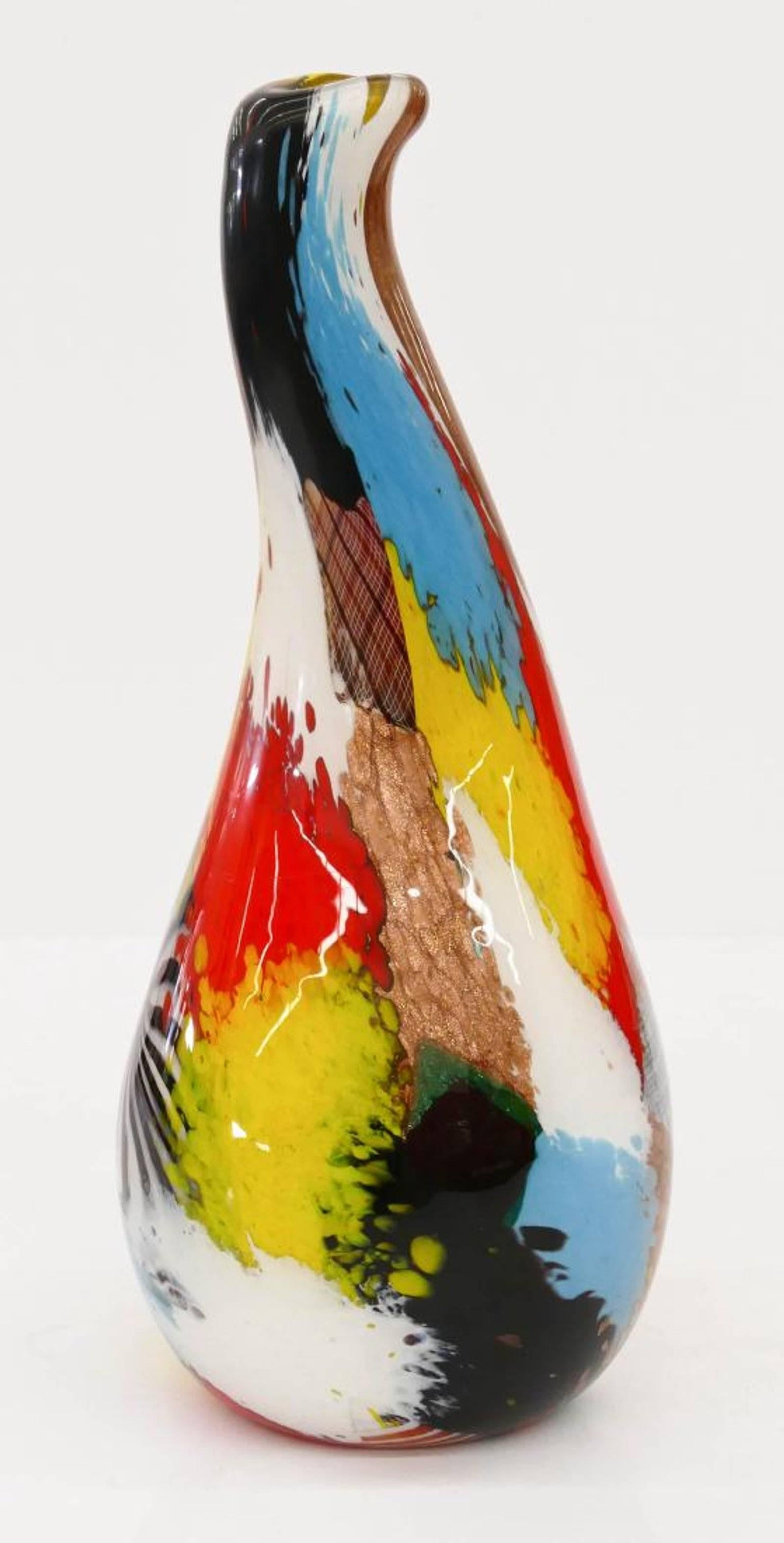 Mid-Century Modern Amazing Dino Martens for Aureliano Toso Model 3122 Oriente Vase
