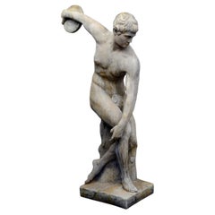 Amazing DISCOBOLUS OF MYRON OF THE VATICAN MUSEUMS STATUE IN CONCRETE H. 166cm