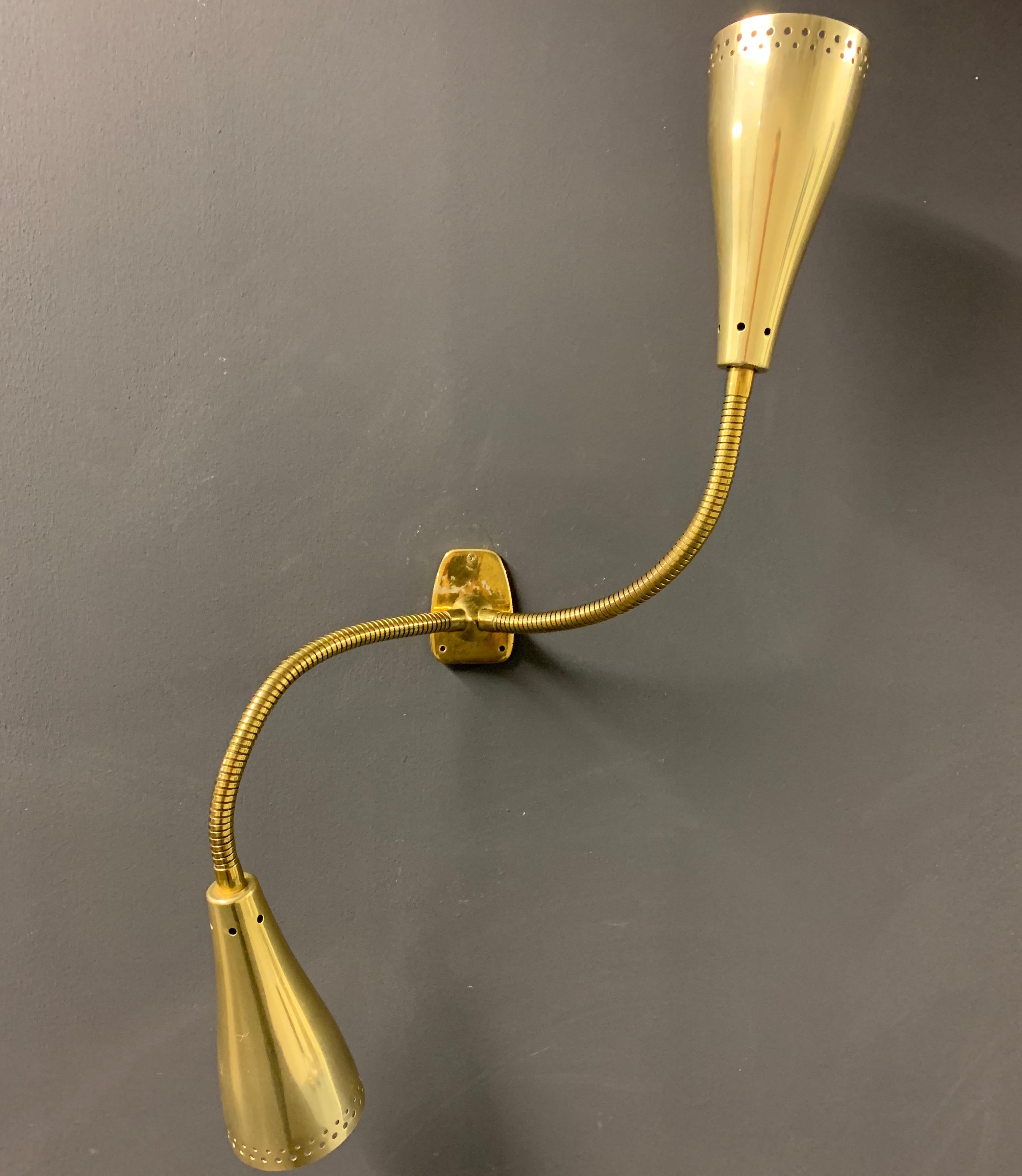 Amazing Double Arm Wall Sconce by J.T.Kalmar For Sale 6