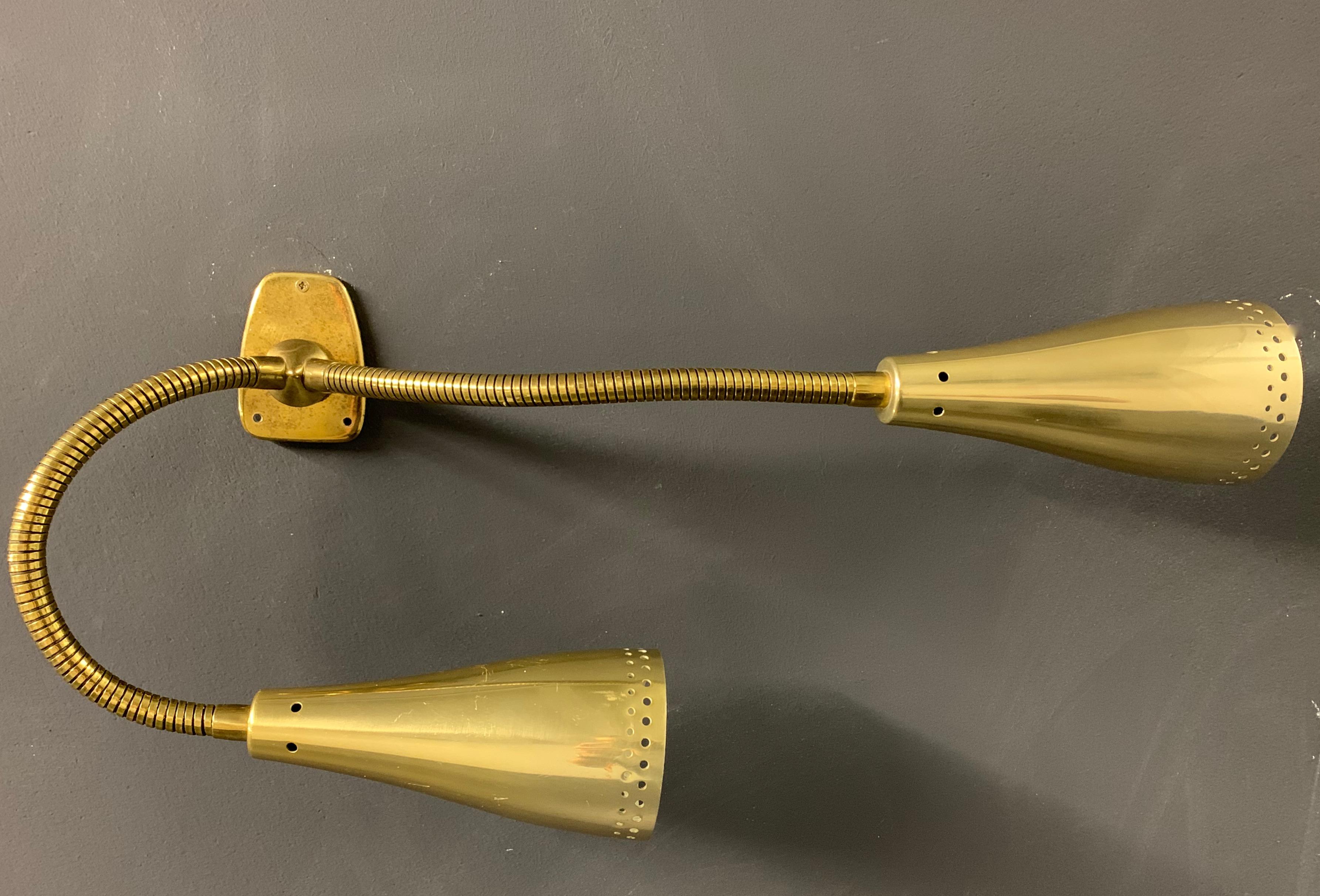 Mid-20th Century Amazing Double Arm Wall Sconce by J.T.Kalmar For Sale