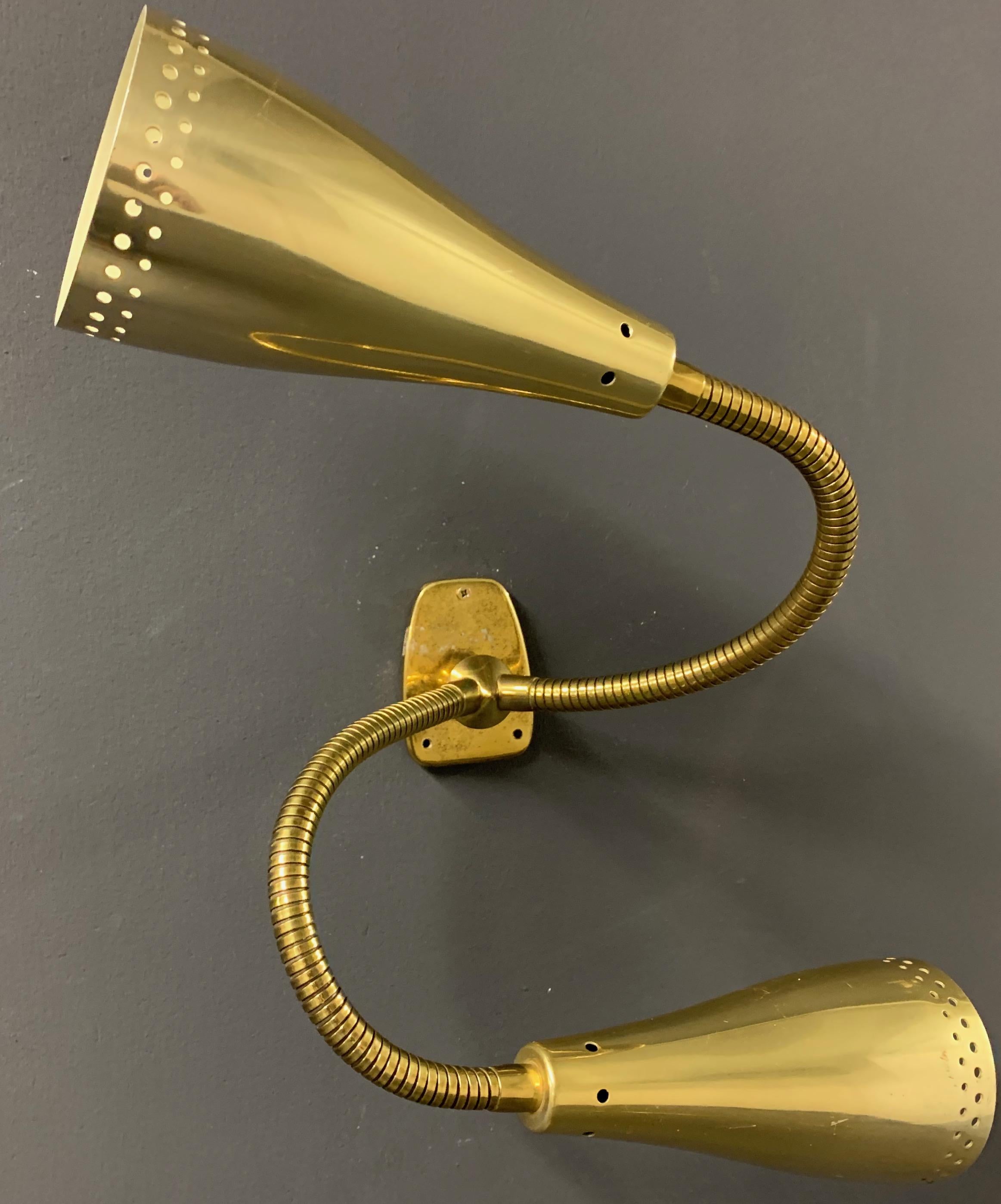 Amazing Double Arm Wall Sconce by J.T.Kalmar For Sale 1