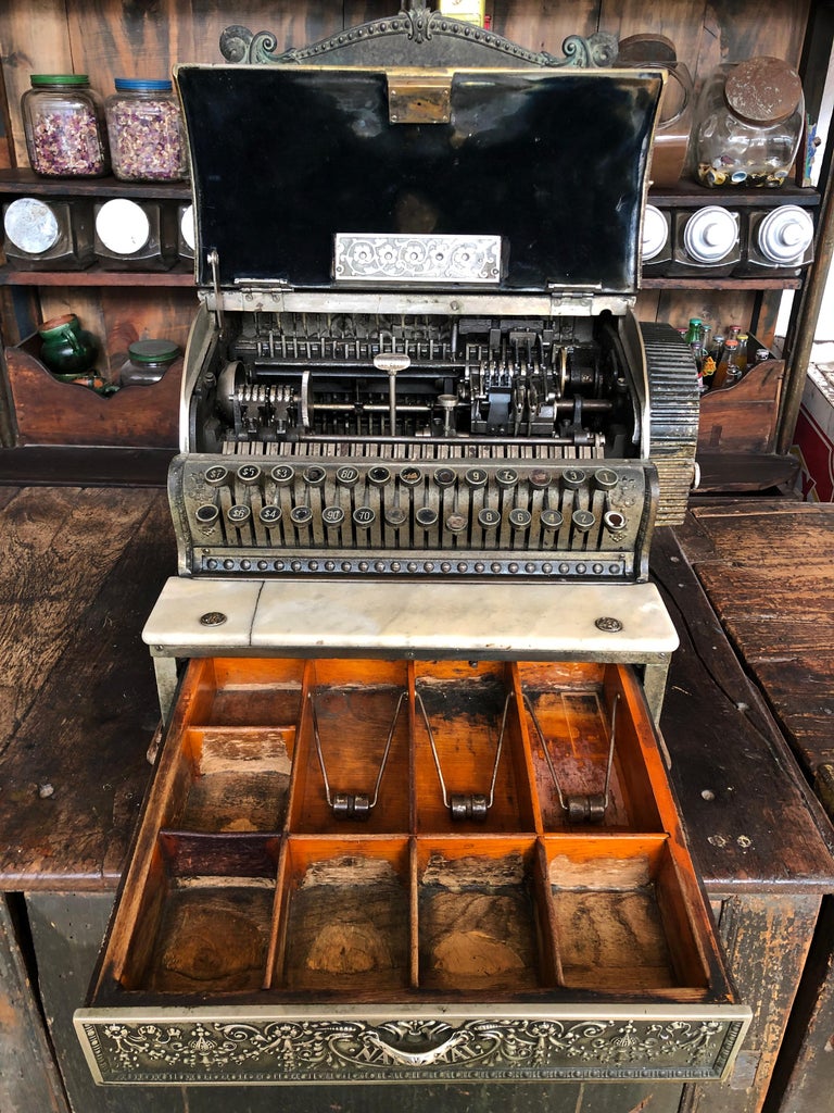 Amazing Early 1900s National Brass Cash Register from México 2