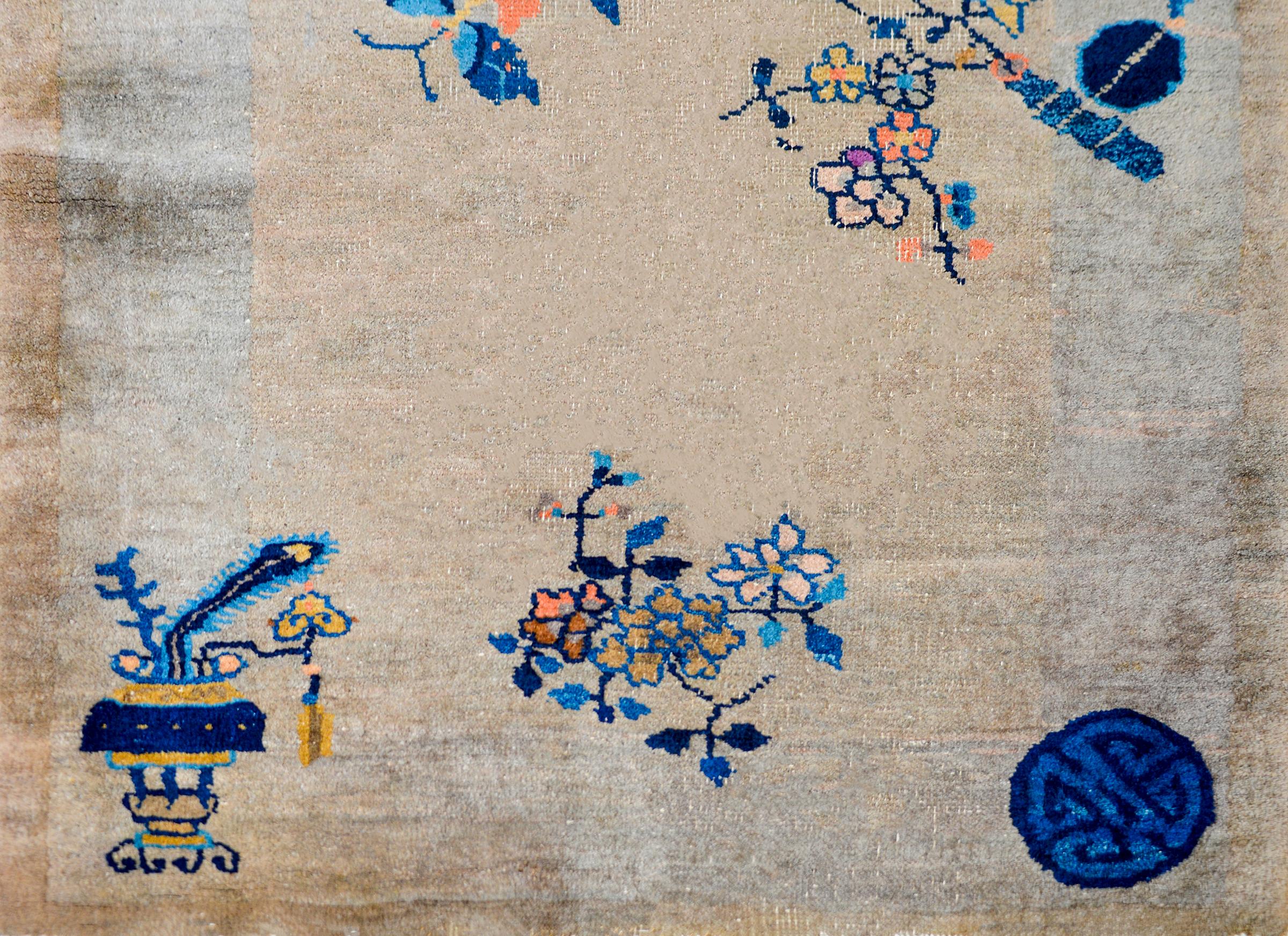 Amazing Early 20th Century Antique Chinese Art Deco Runner For Sale 1