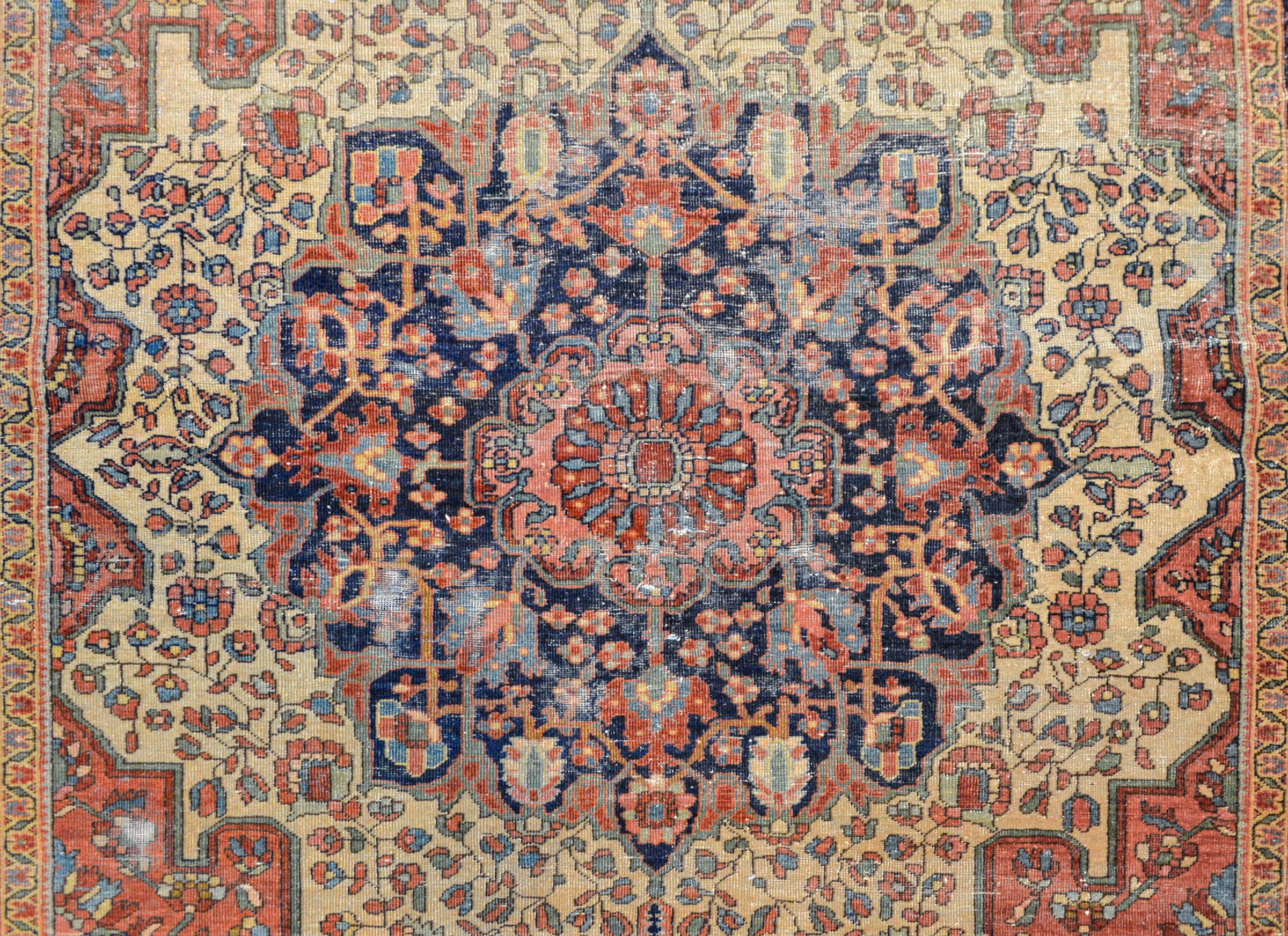 Amazing Early 20th Century Sarouk Farahan Rug For Sale 1