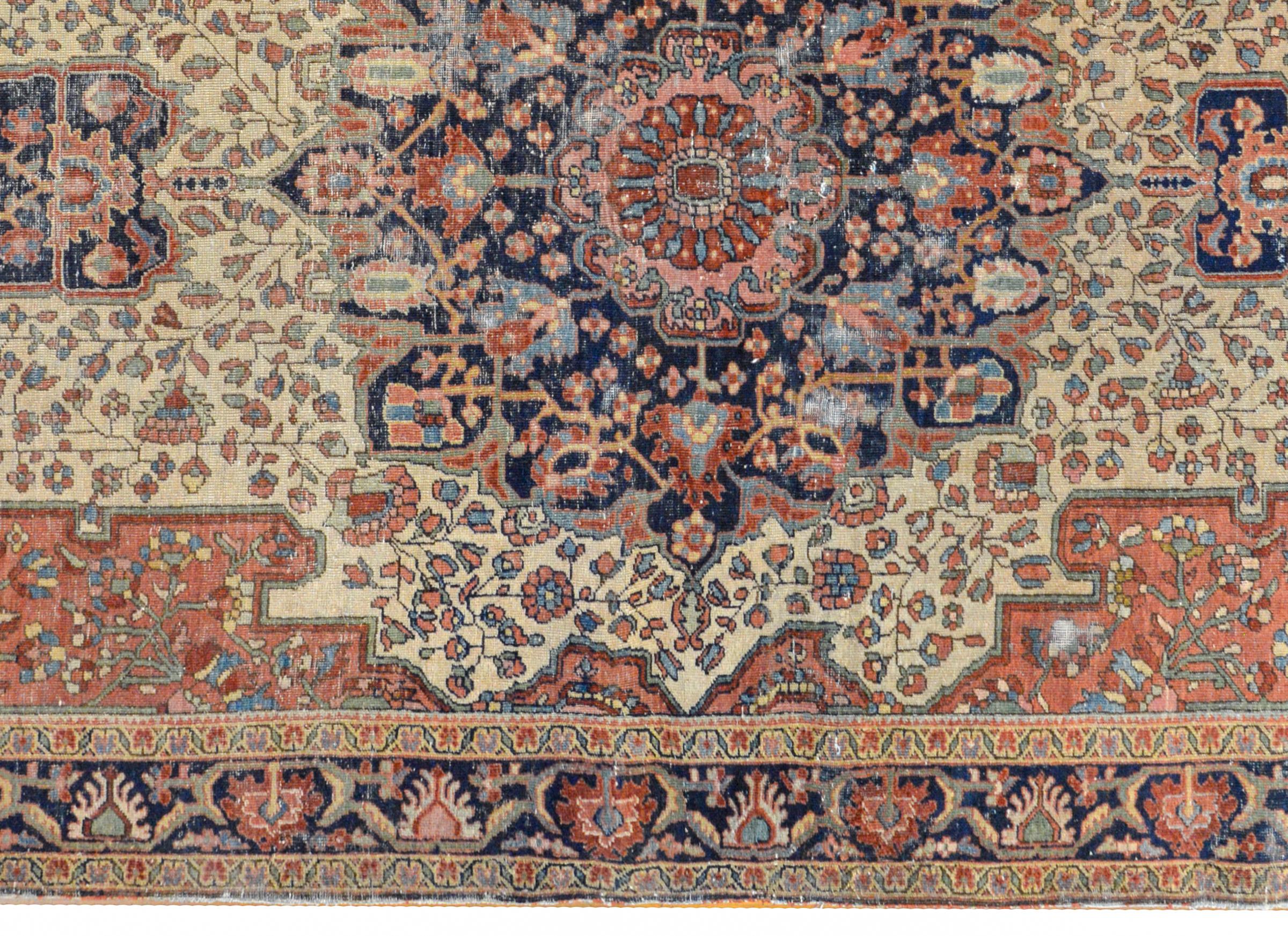 Amazing Early 20th Century Sarouk Farahan Rug For Sale 2