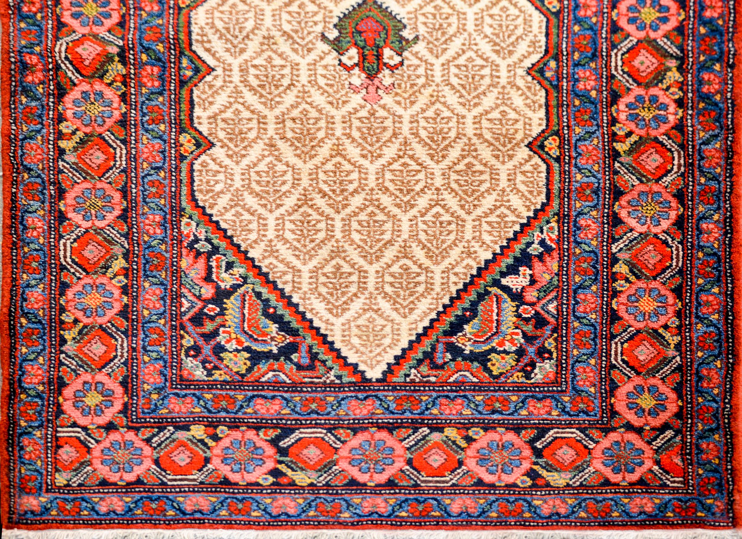 Vegetable Dyed Amazing Early 20th Century Serab Runner For Sale