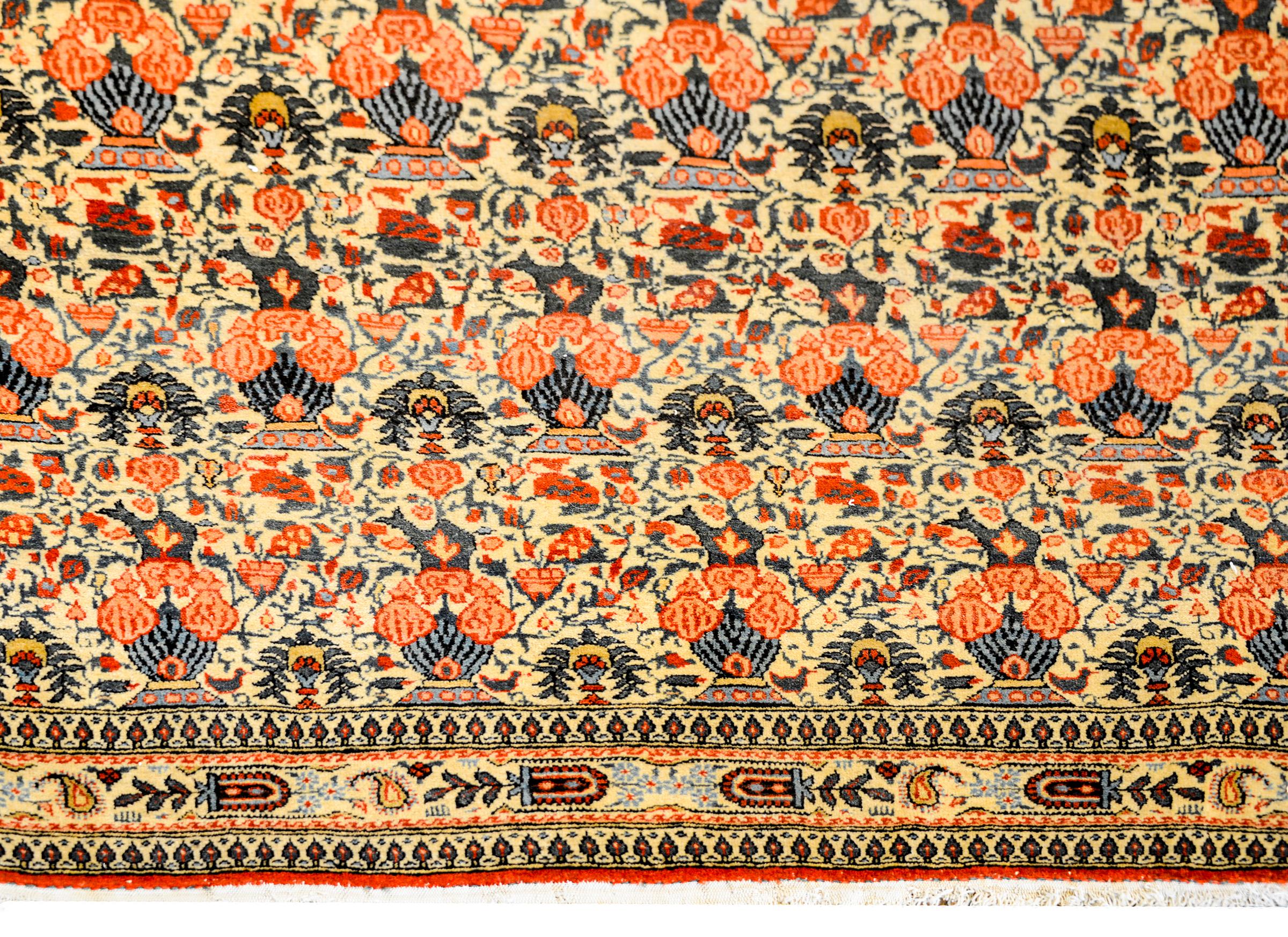 Vegetable Dyed Amazing Early 20th Century Tehran Rug For Sale