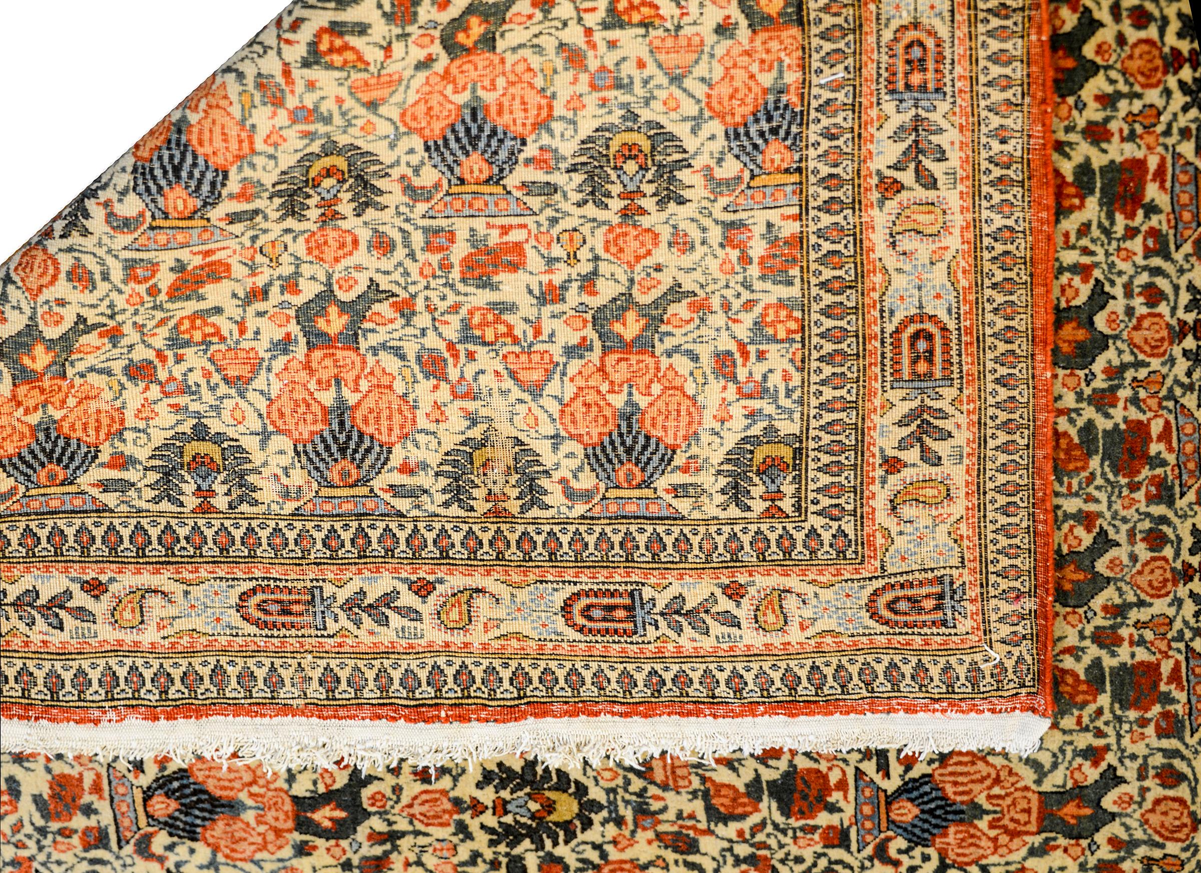 Mid-20th Century Amazing Early 20th Century Tehran Rug For Sale