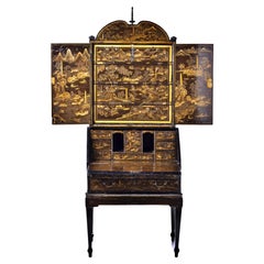AMAZING ENGLISH STATIONERY BIN WITH LIFTING 18th Century