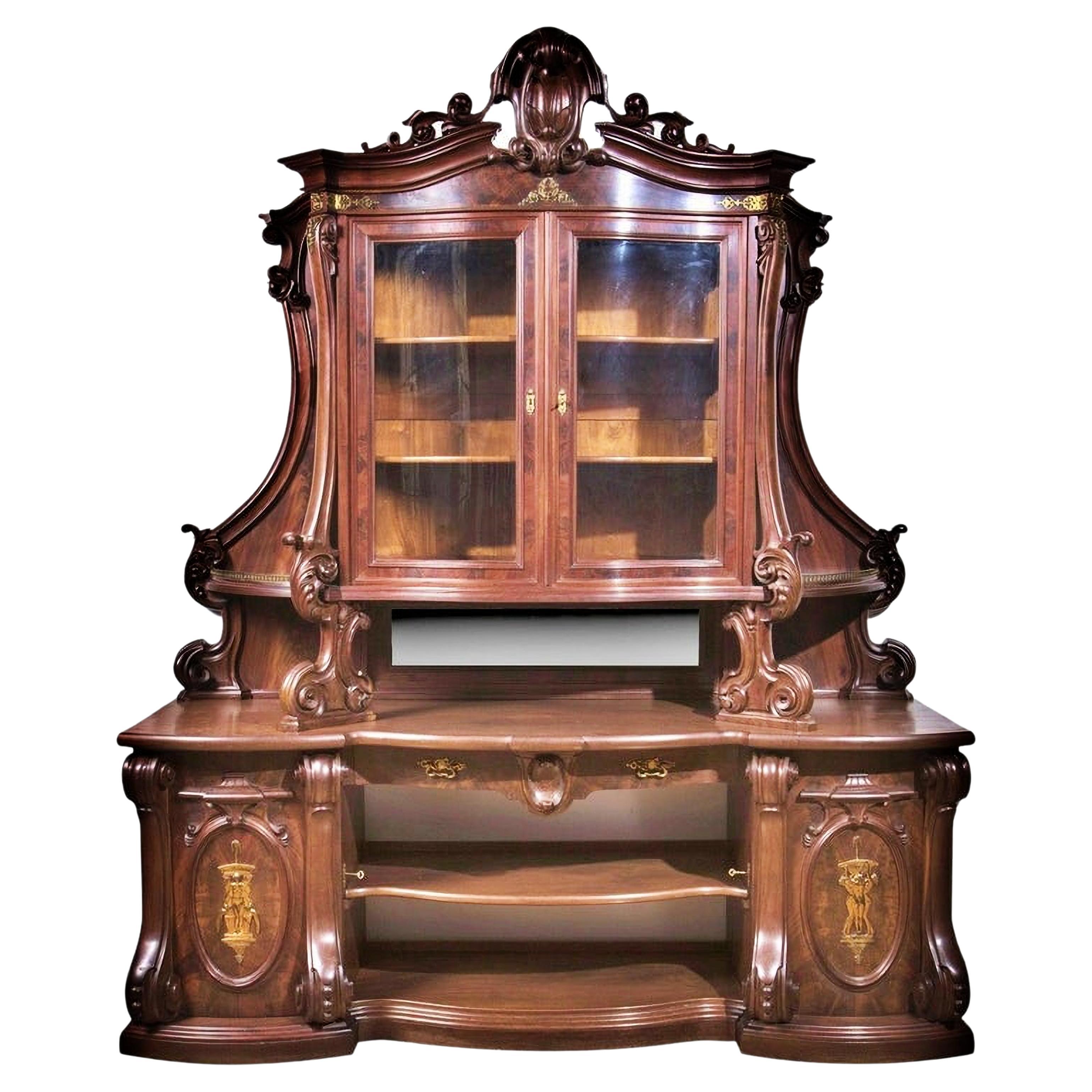 Amazing English Victorian Cabinet 19th Century