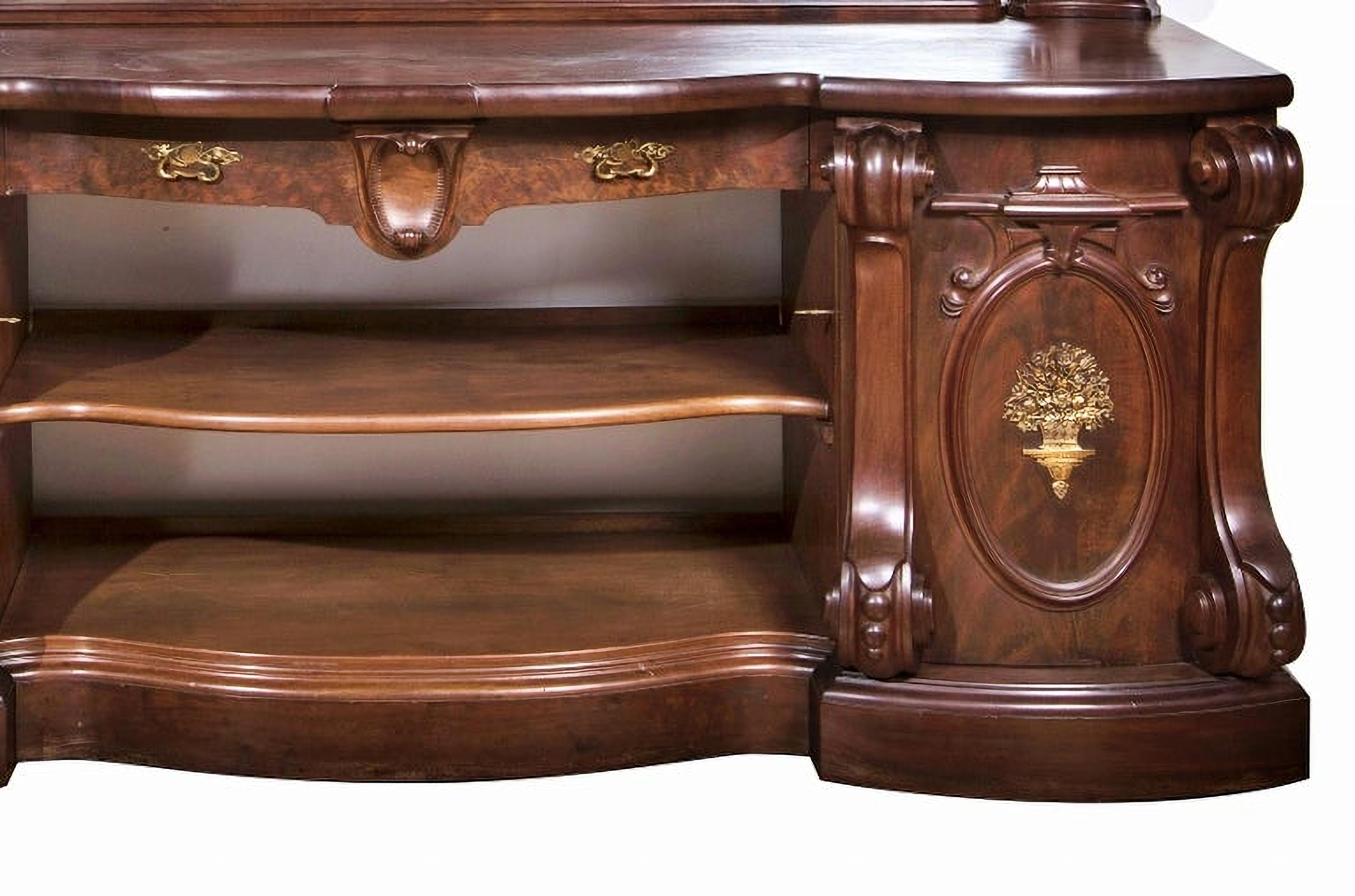 Hand-Crafted Amazing English Victorian Sideboard, 19th Century For Sale