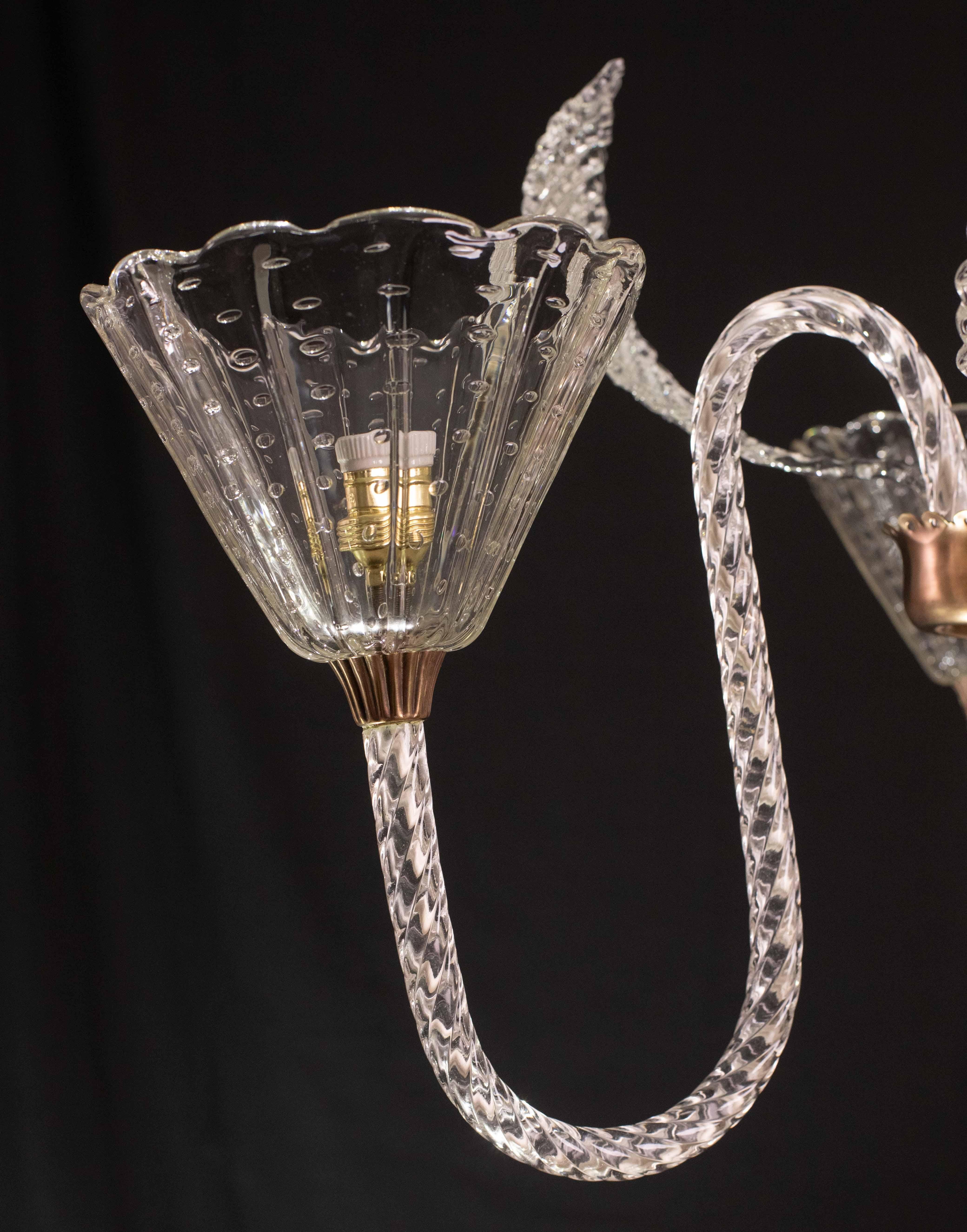 Incredibile lampadario Art Deco di Ercole Barovier, vetro di Murano 