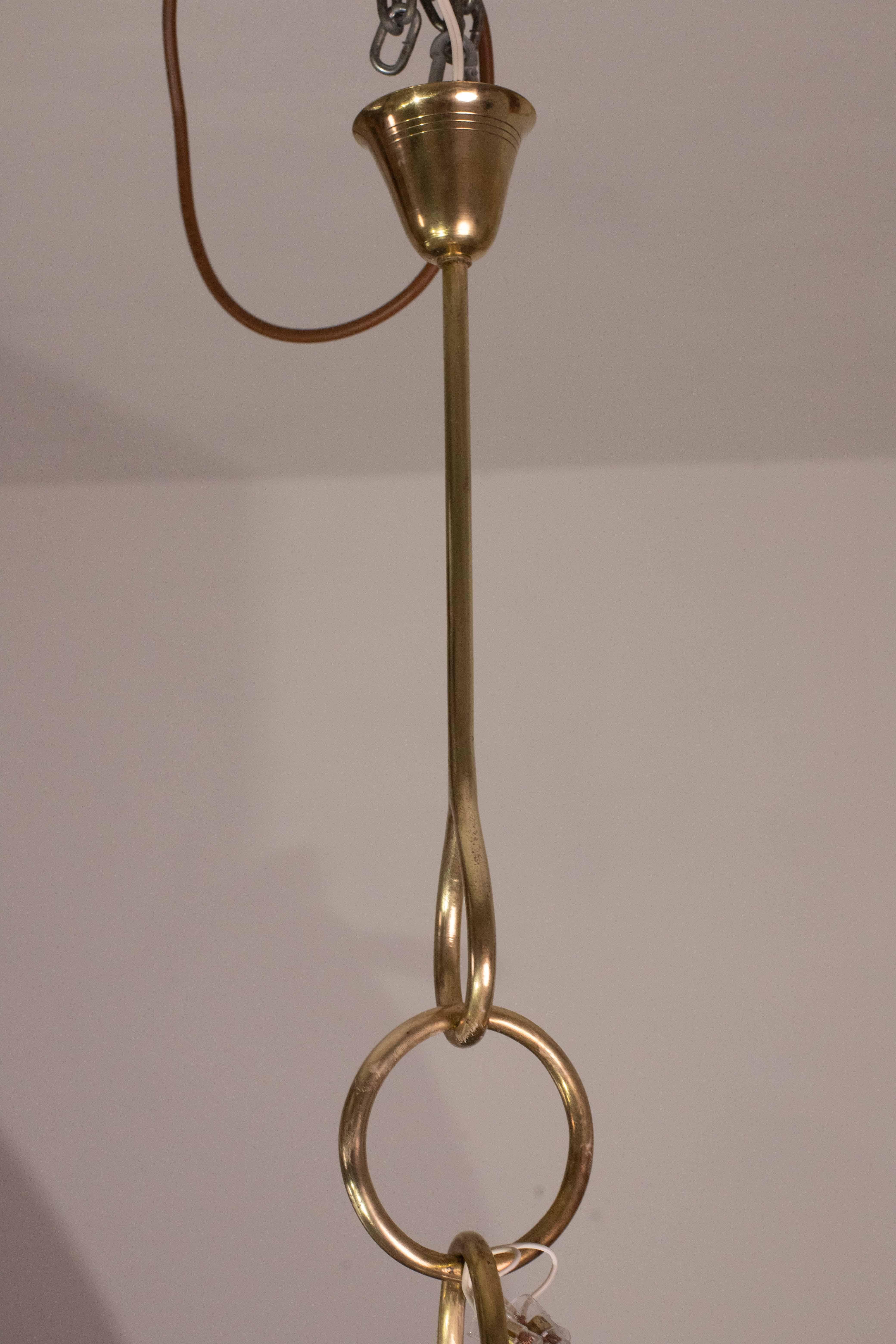 Incredibile lampadario Art Deco di Ercole Barovier, vetro di Murano, struttura in ottone anni '40 in vendita 4