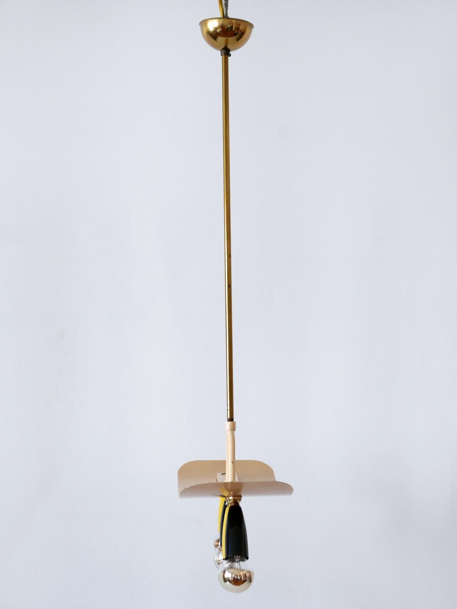 Increíble y Excepcional Lámpara Colgante Sputnik Moderna de Mitad de Siglo Alemania Años 50 en venta 9