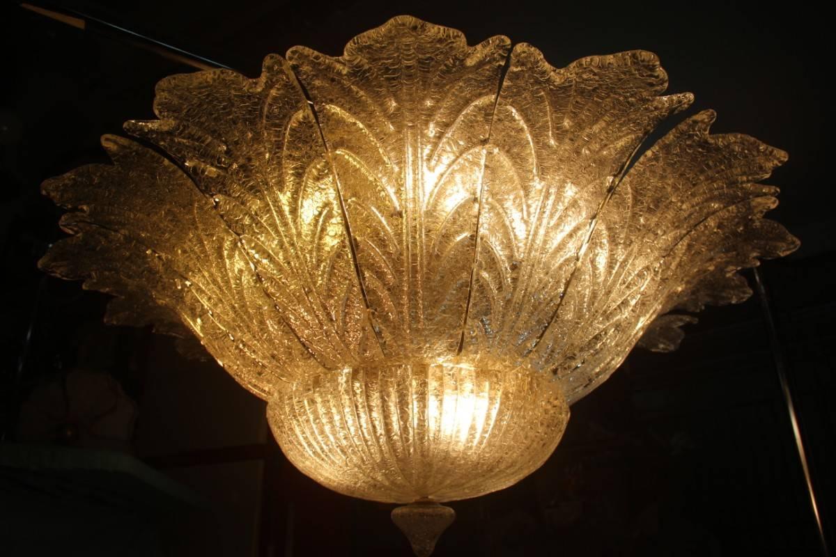 Amazing Fantastic Chandelier Murano Art Glass 1970s Flower For Sale 3