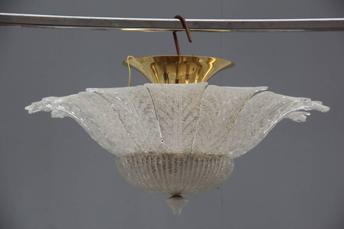 Incredibile lampadario fantastico in vetro artistico di Murano degli anni '70, a forma di fiore in vendita 1