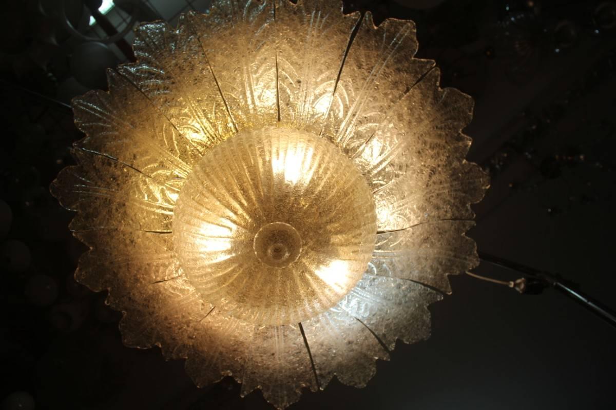 Incredibile lampadario fantastico in vetro artistico di Murano degli anni '70, a forma di fiore in vendita 2