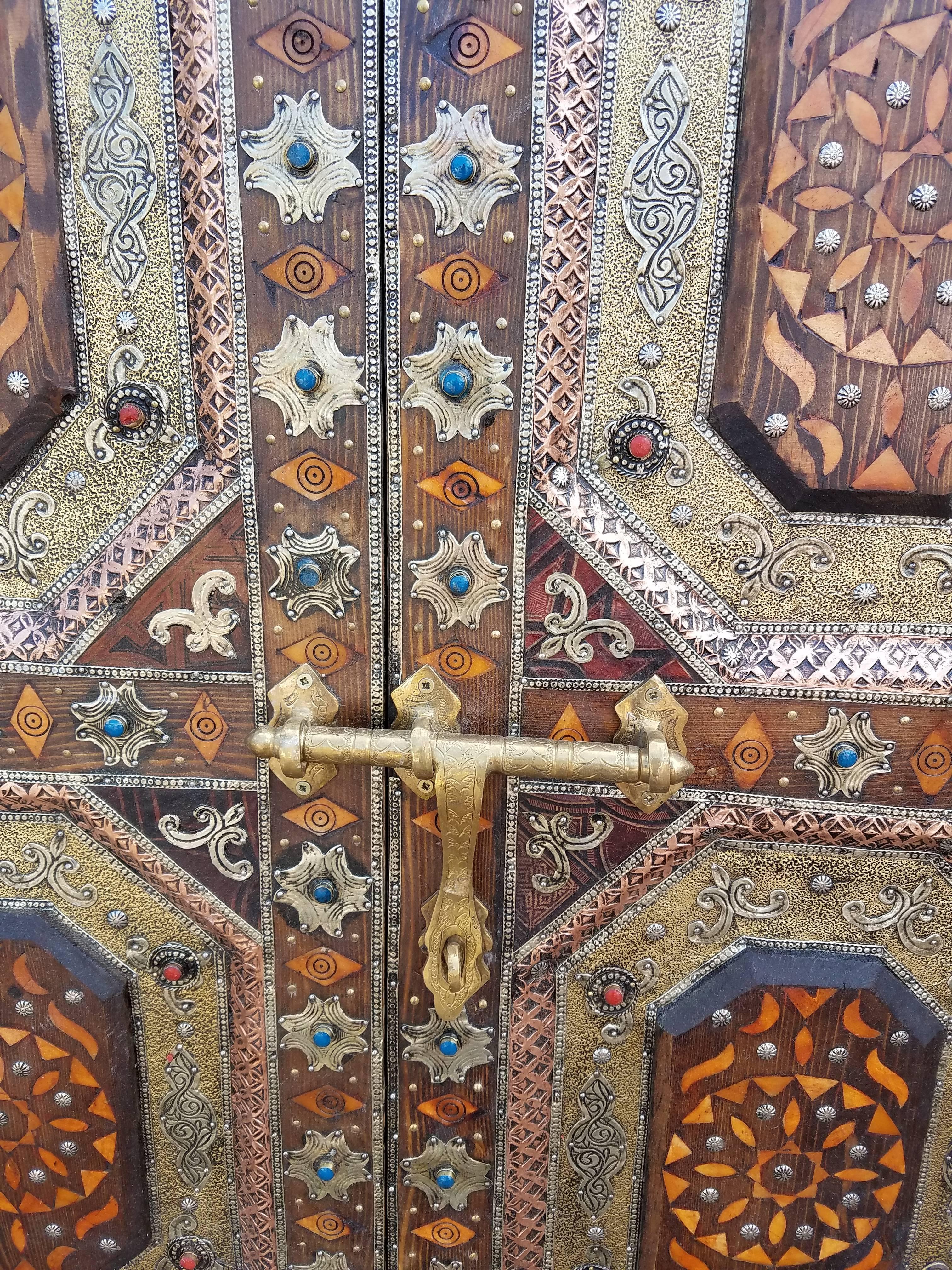 One of the most exquisite doors we've ever carried, this amazing handcrafted door is made in Morocco. It measures approximately 92” by 57
