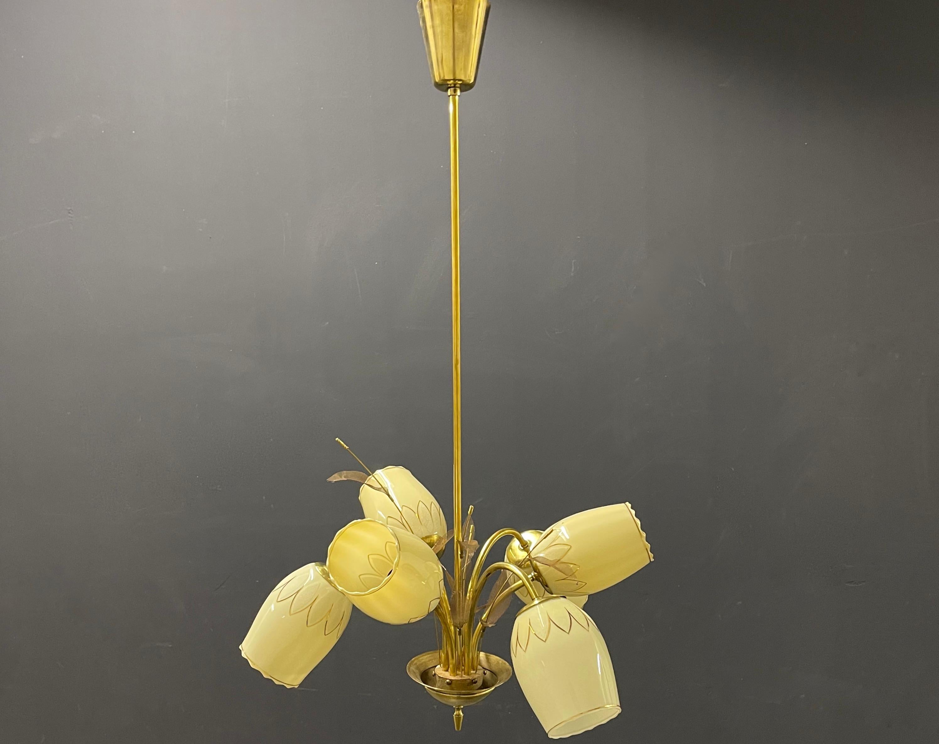 wonderful ceiling lamp from finland simular to many paavo tynell designs. unsigned.