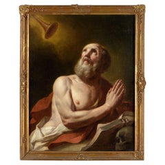 Incredibile maestro fiammingo  San Girolamo del XVII secolo