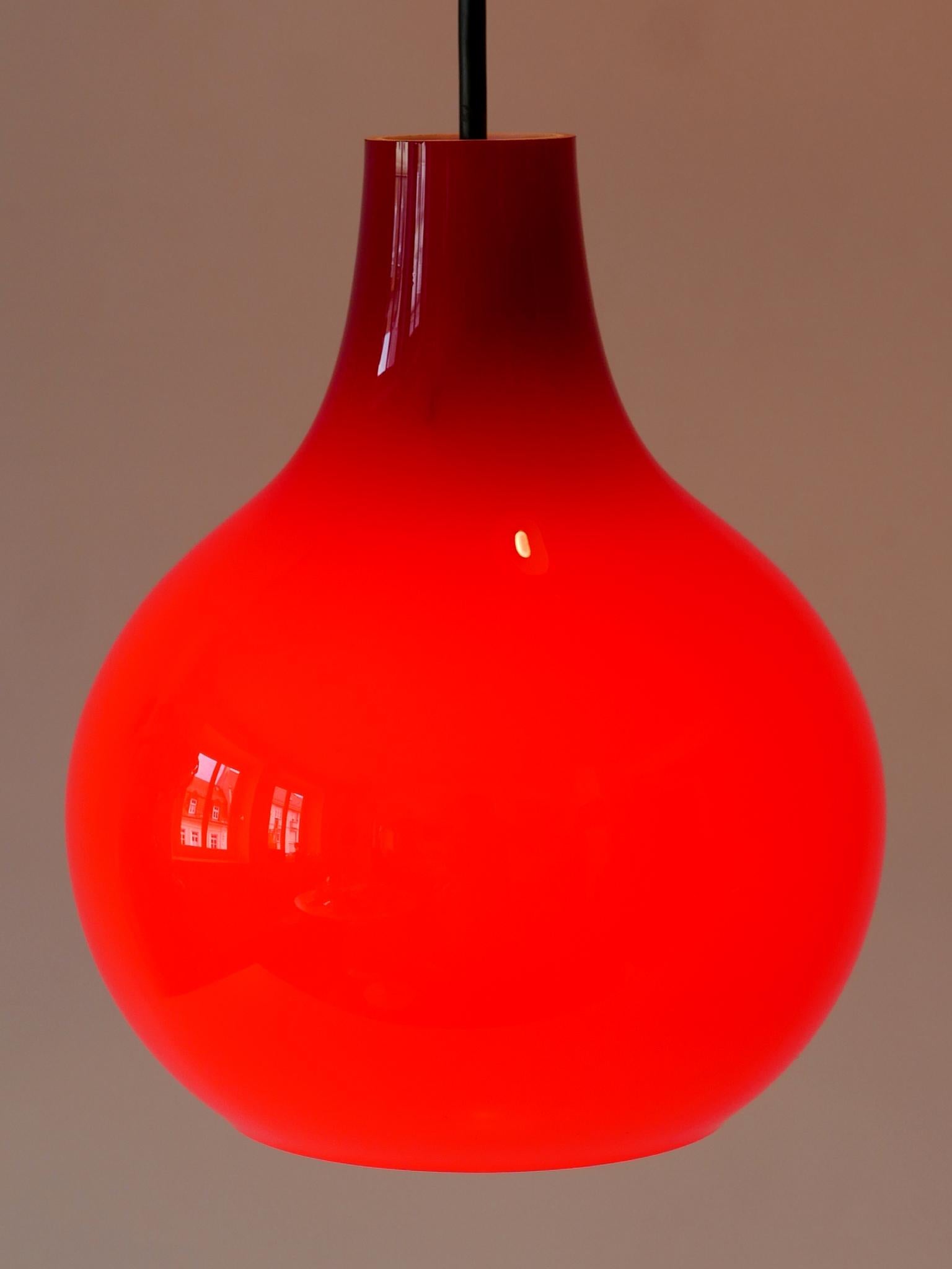 Amazing Four-Flamed Cascading Pendant Lamp by Peill & Putzler Germany 1970s For Sale 4