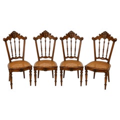 Amazing FOUR ROMANTIC ROSEWOOD CHAIRS end 19th Century