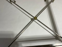 Amazing French Art Deco Steel with gold gilt highlights dining or game table