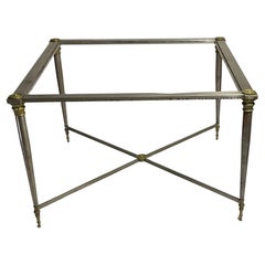Amazing French Art Deco Steel with gold gilt highlights dining or game table 