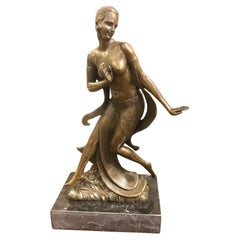 Amazing French Bronze Sculpture, Depicting a Woman in Plastic Pose