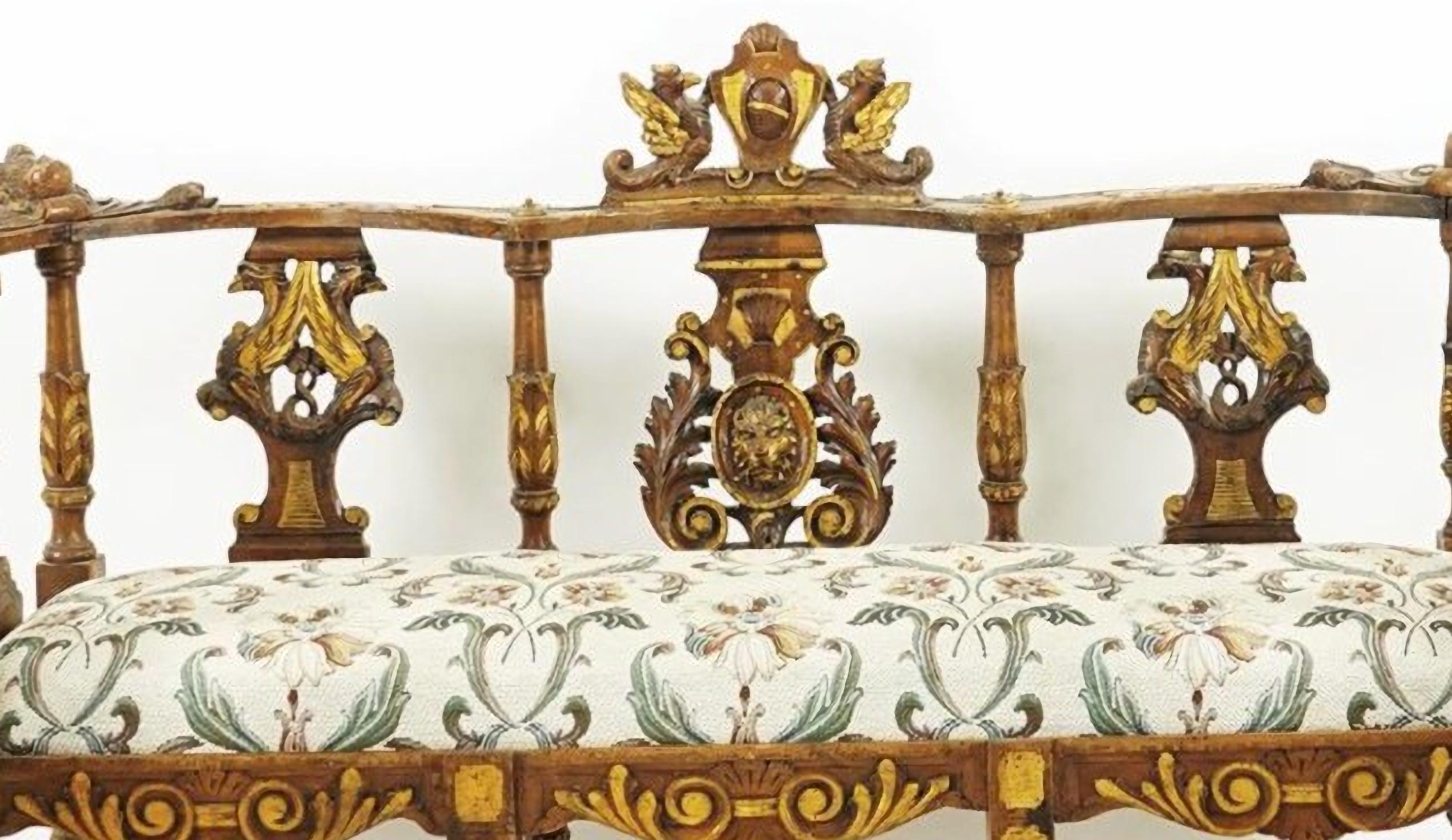 Rococo Amazing French Canape, Armchairs and Chairs 19th Century