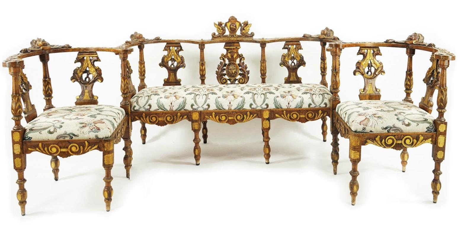 Amazing French Canape, Armchairs and Chairs 19th Century In Good Condition In Madrid, ES