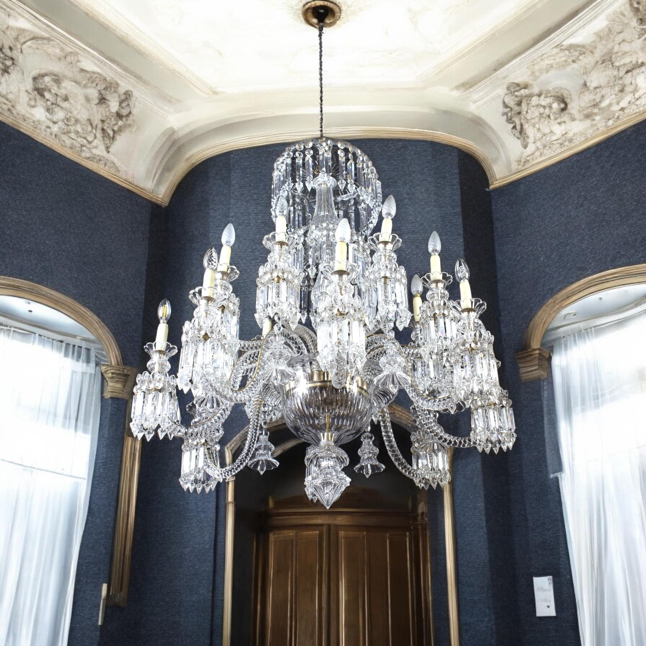 Incredibile lampadario di cristallo francese 1940 in vendita 7
