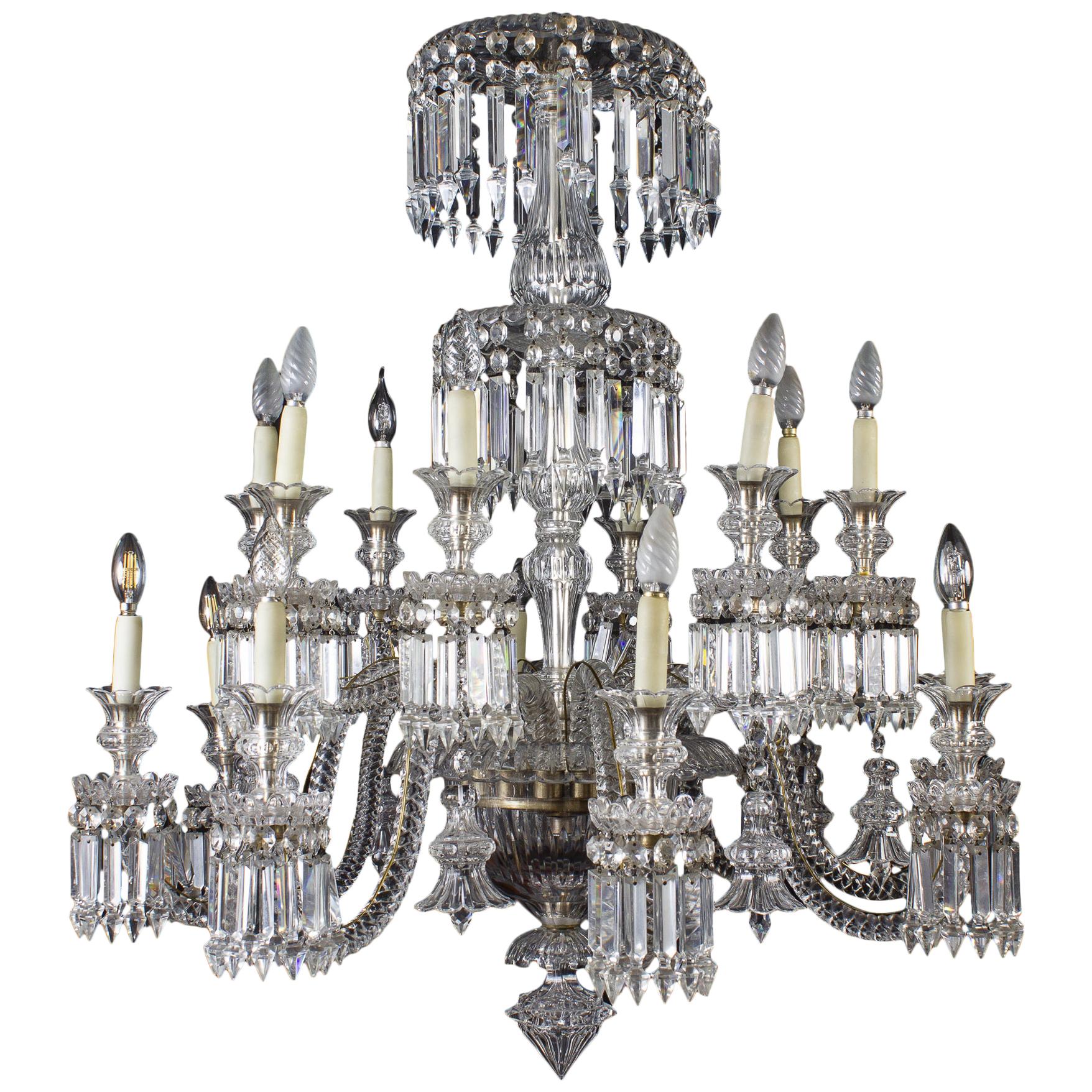 Amazing French Crystal Chandelier, 1940 For Sale