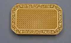 Außergewöhnliche französische Goldschnupftabakdose „Tabatiere“ aus 18 Karat Gold, Paris 1800, frühes 19. Jahrhundert