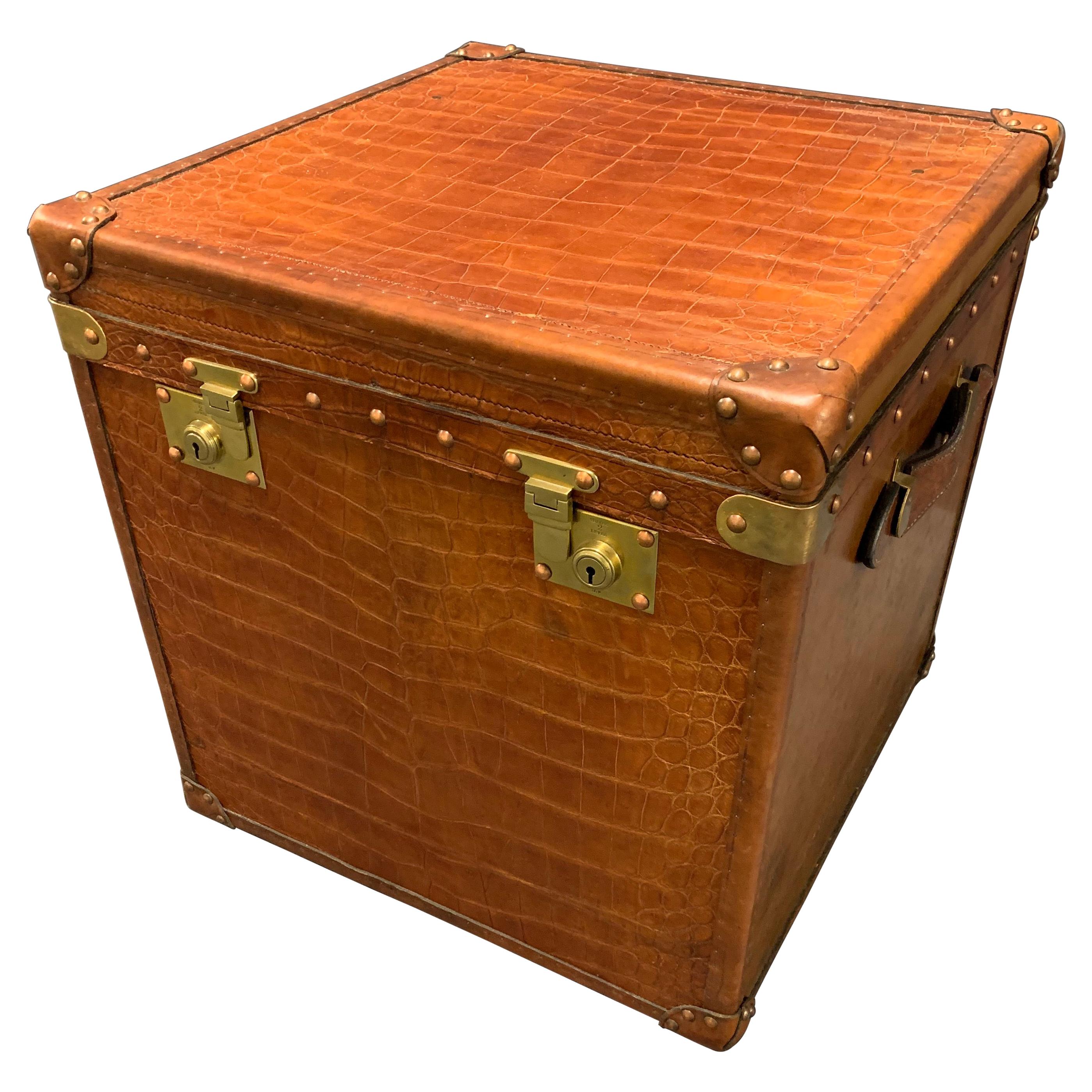 Amazing French Hat Trunk or Coffee Table, Fully Restored