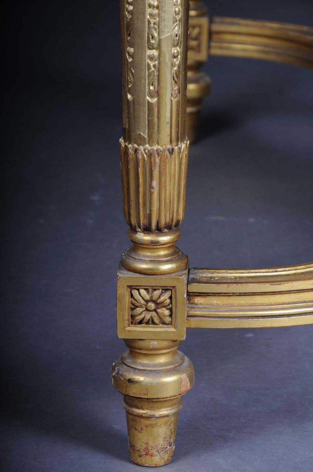 Amazing French Louis XVI Salon Table Gilded, around 1910 For Sale 1