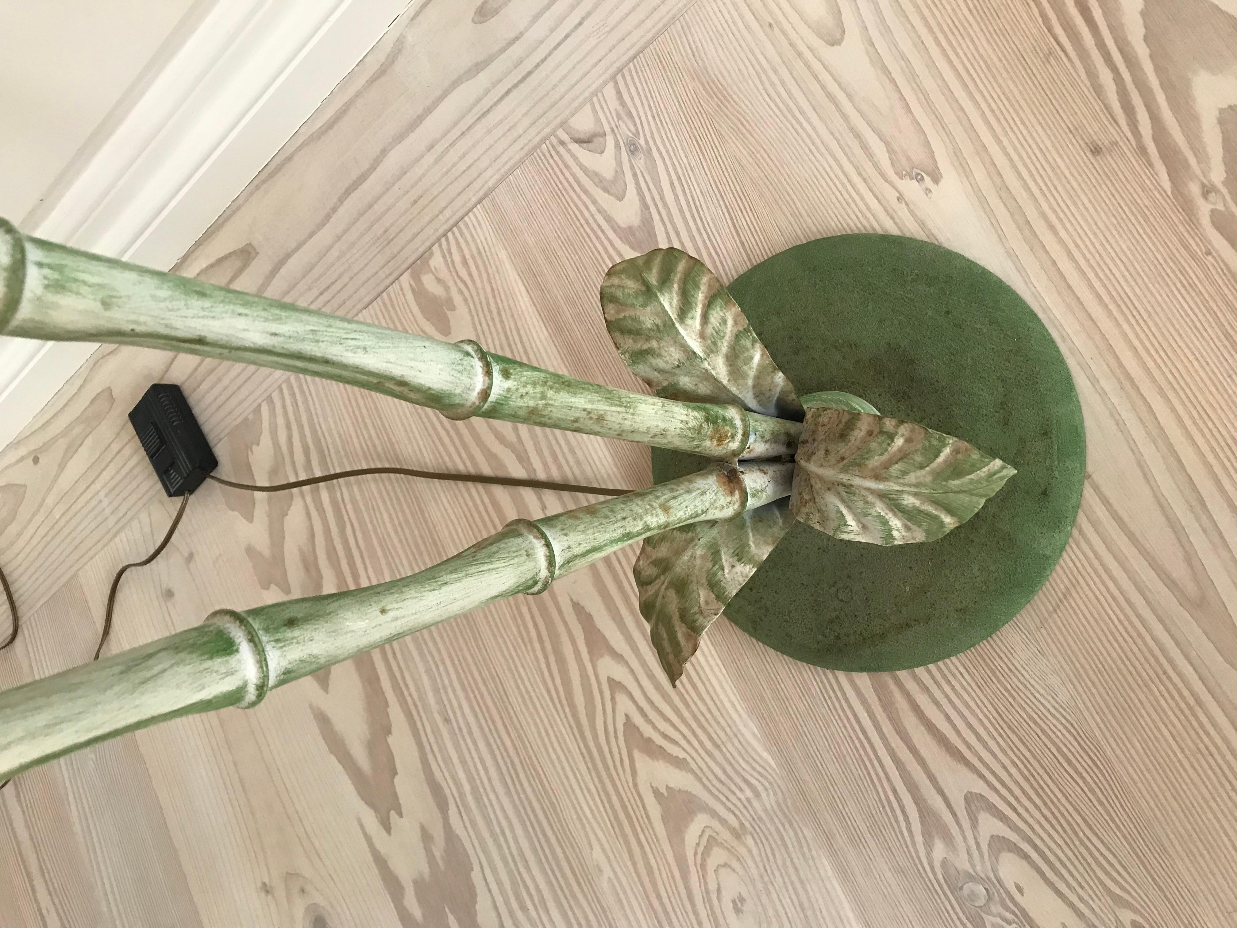 Mid-20th Century Amazing French Vintage Palm Tree Floor Lamp
