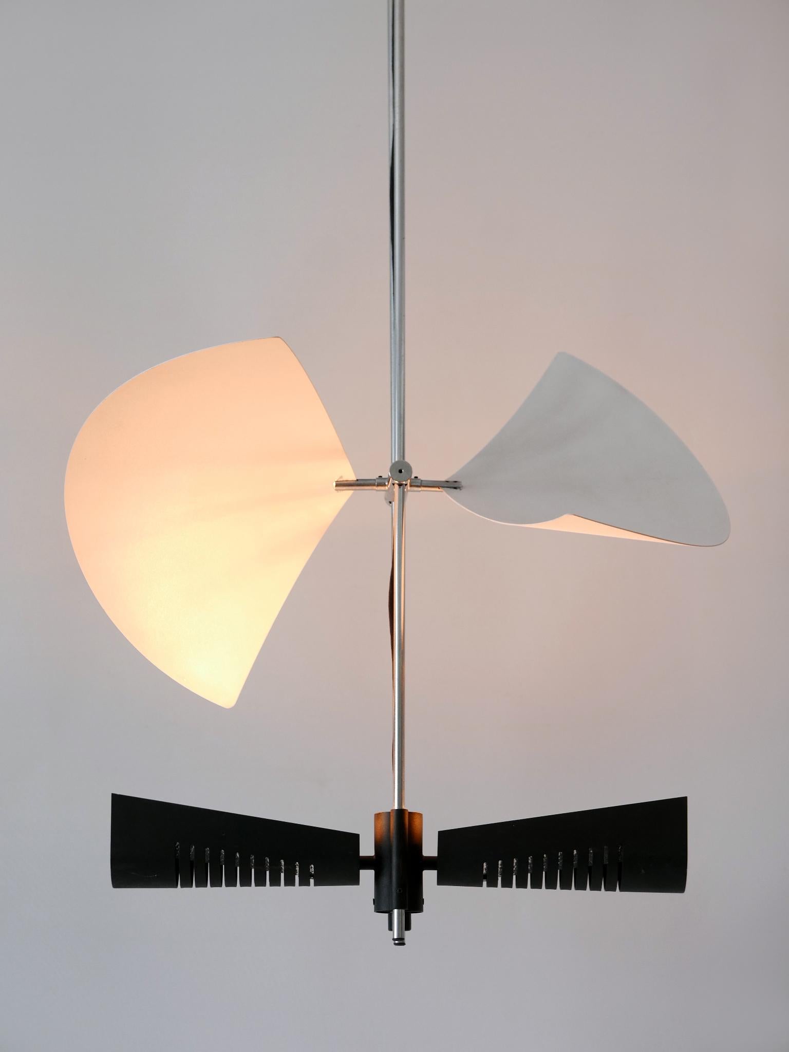 Incredibile lampadario ad ali di Garay 'Enterprise' o lampada da soffitto A. Garcia anni '80 in vendita 6