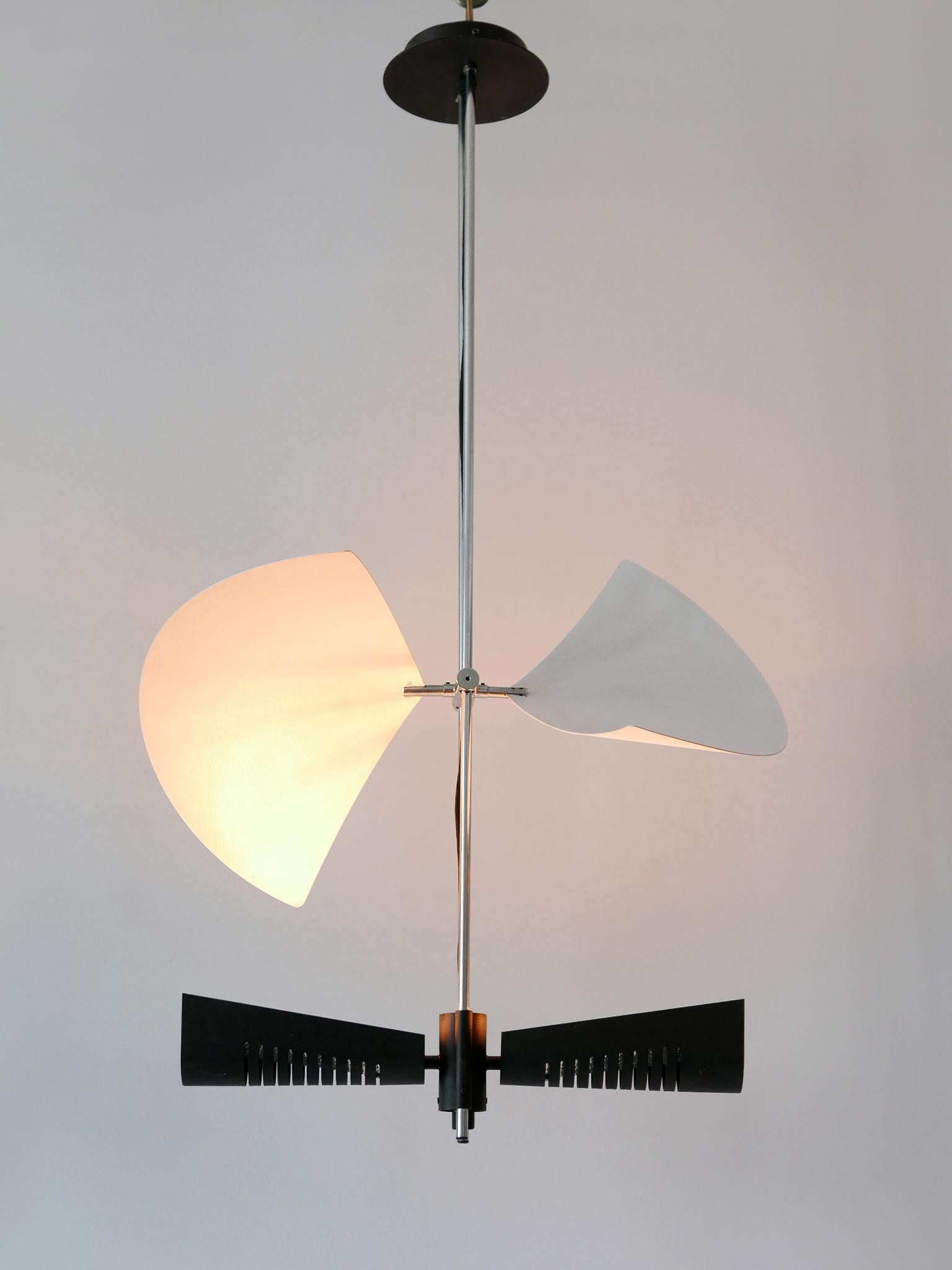 Incredibile lampadario ad ali di Garay 'Enterprise' o lampada da soffitto A. Garcia anni '80 in vendita 7