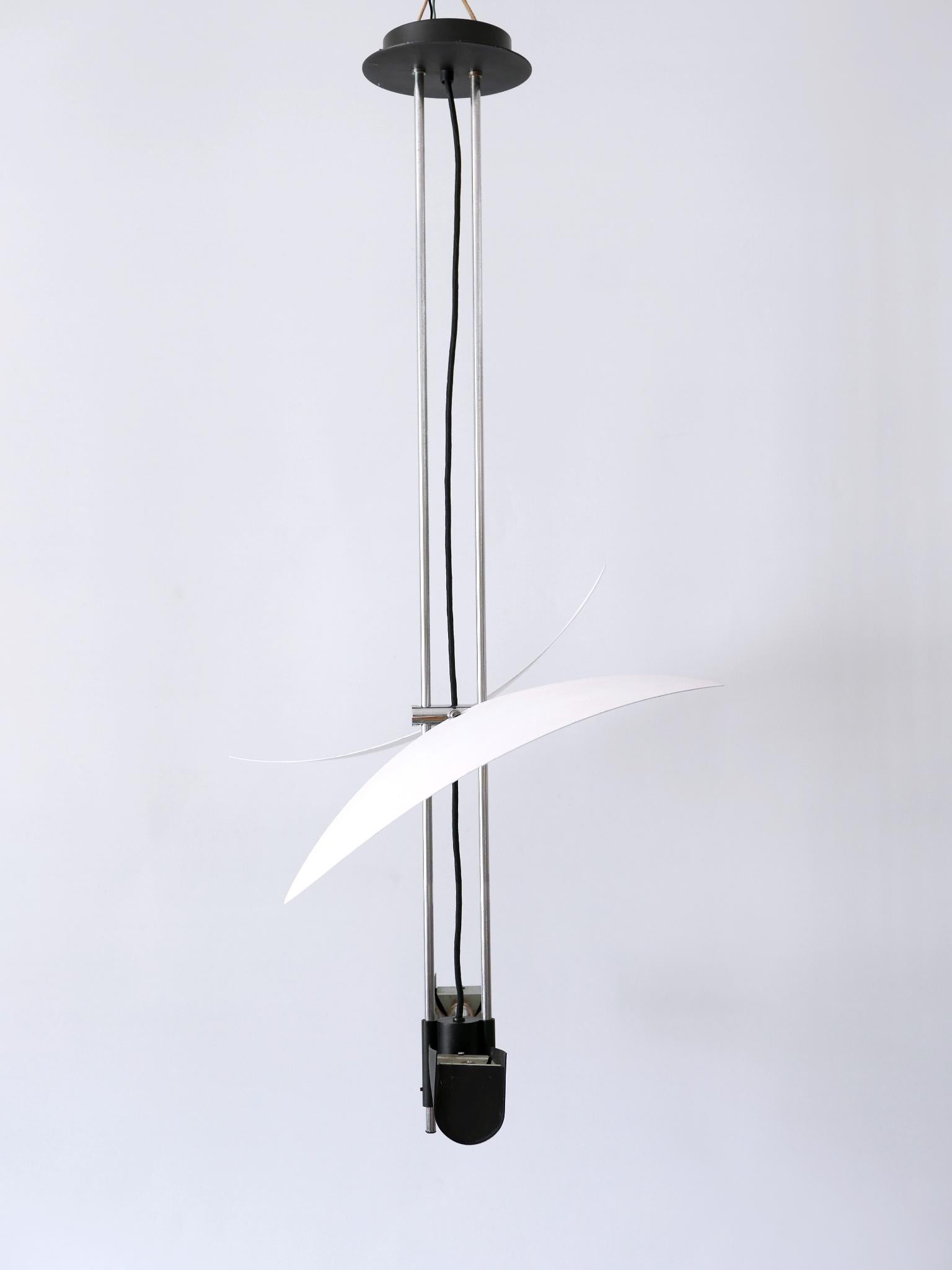 Incredibile lampadario ad ali di Garay 'Enterprise' o lampada da soffitto A. Garcia anni '80 in vendita 8