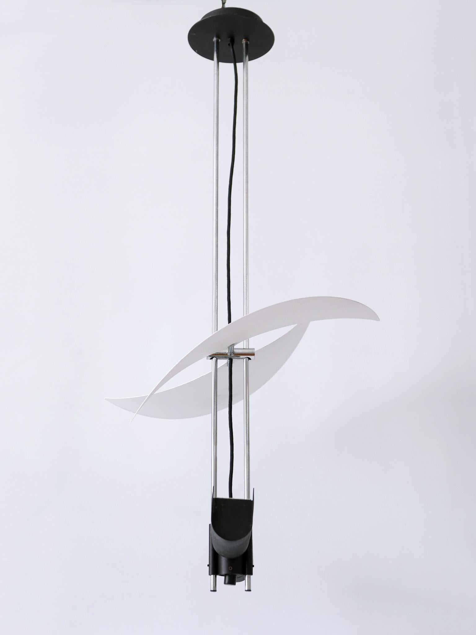 Incredibile lampadario ad ali di Garay 'Enterprise' o lampada da soffitto A. Garcia anni '80 in vendita 9