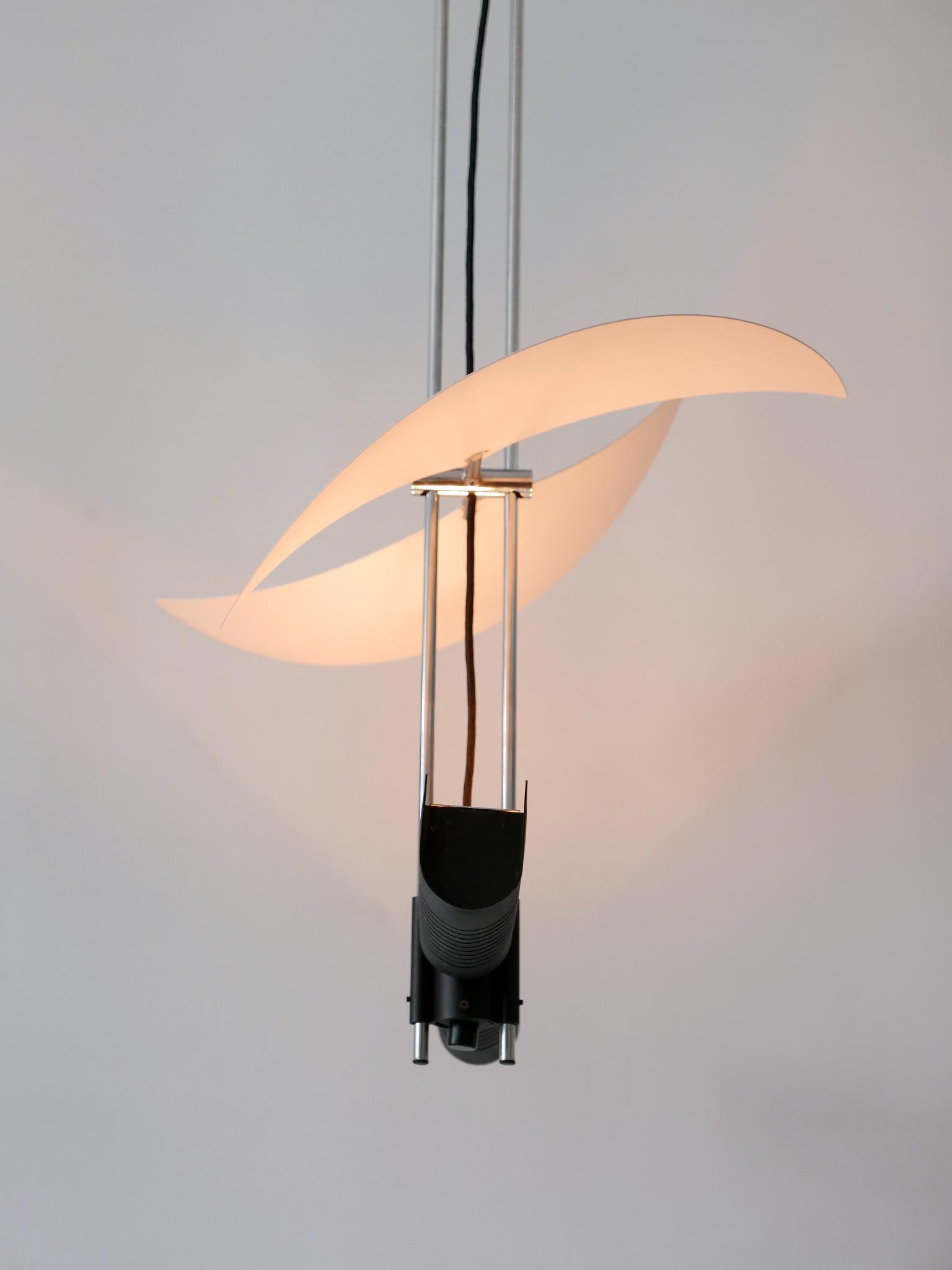 Incredibile lampadario ad ali di Garay 'Enterprise' o lampada da soffitto A. Garcia anni '80 in vendita 10