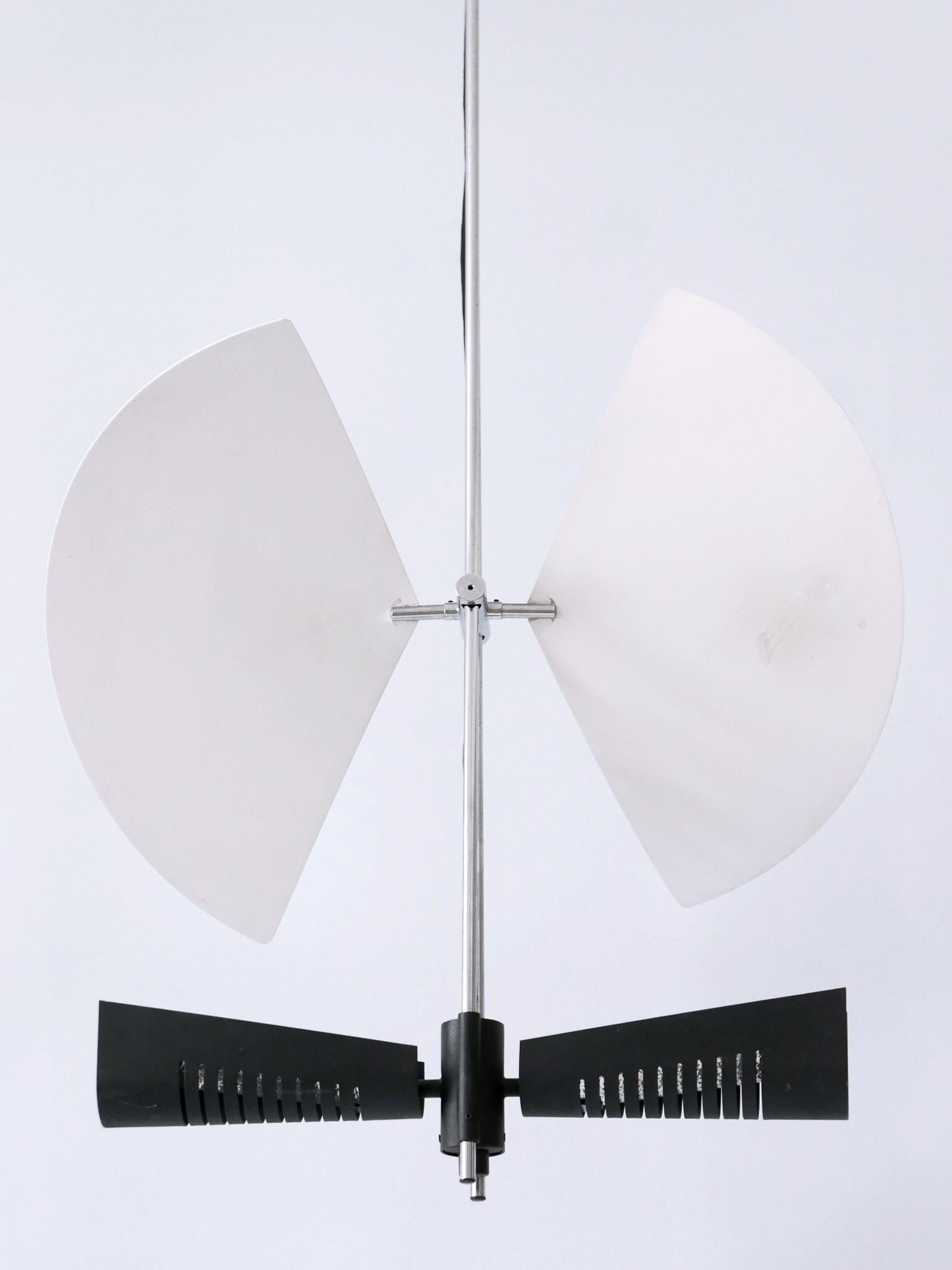 Alluminio Incredibile lampadario ad ali di Garay 'Enterprise' o lampada da soffitto A. Garcia anni '80 in vendita