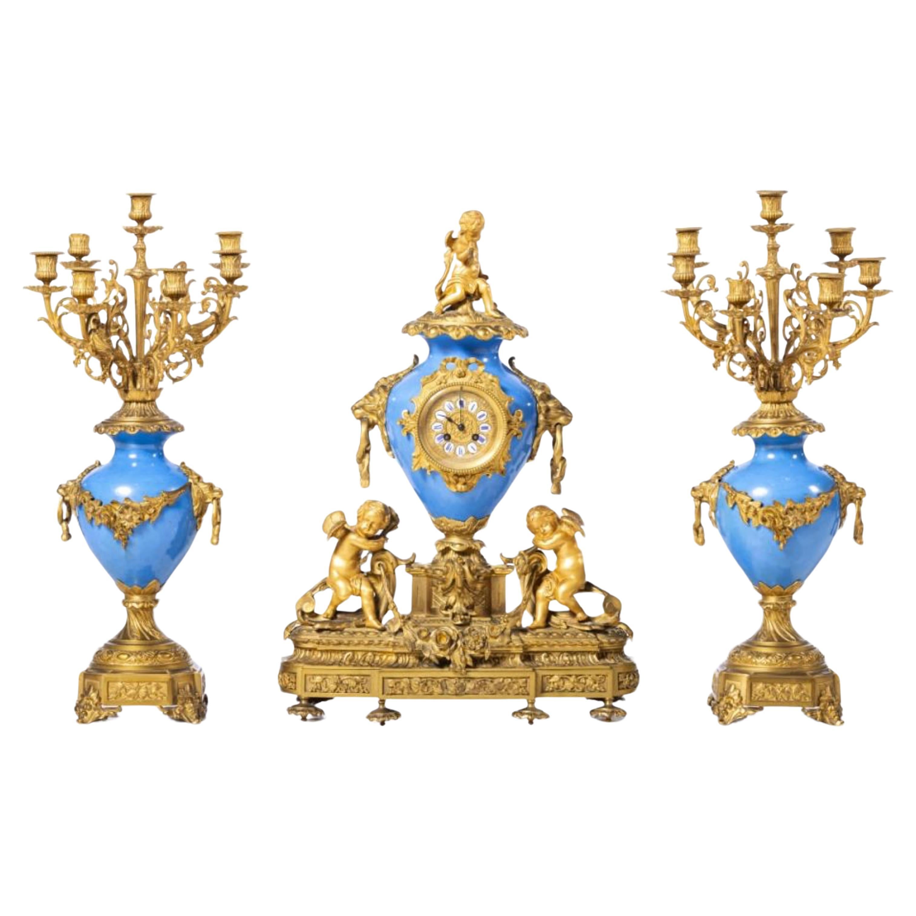 AMAZING GARNITURE SÉVRES 19. Jahrhundert Napoleon III im Angebot